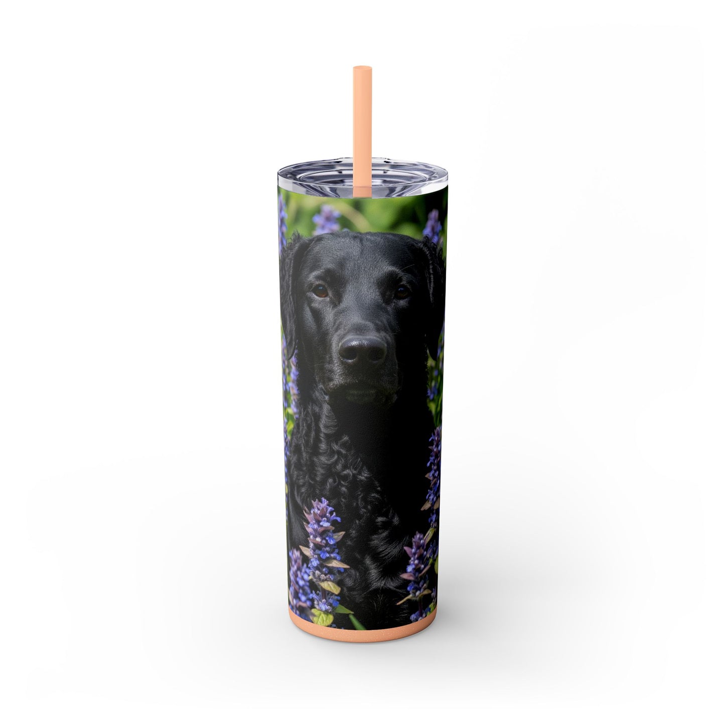 Gobelet isotherme à paille en forme de retriever à poil frisé, 590 ml