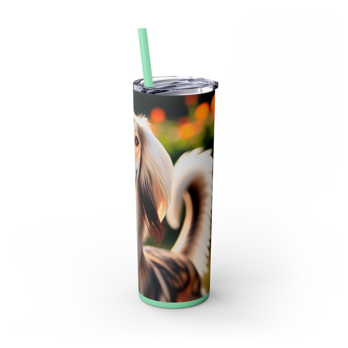 Saluki Skinny Tumbler with Straw, 20oz