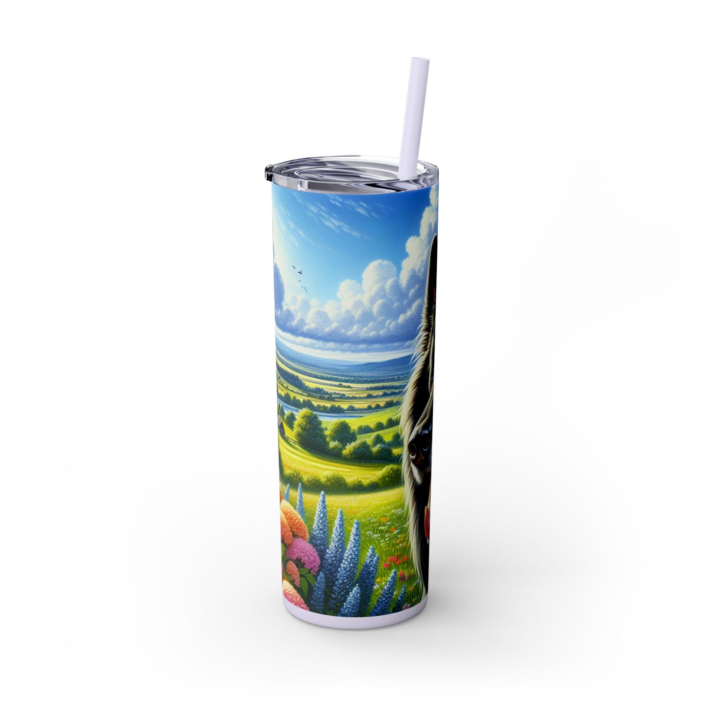 Gobelet isotherme à motif de berger croate avec paille, 59 cl