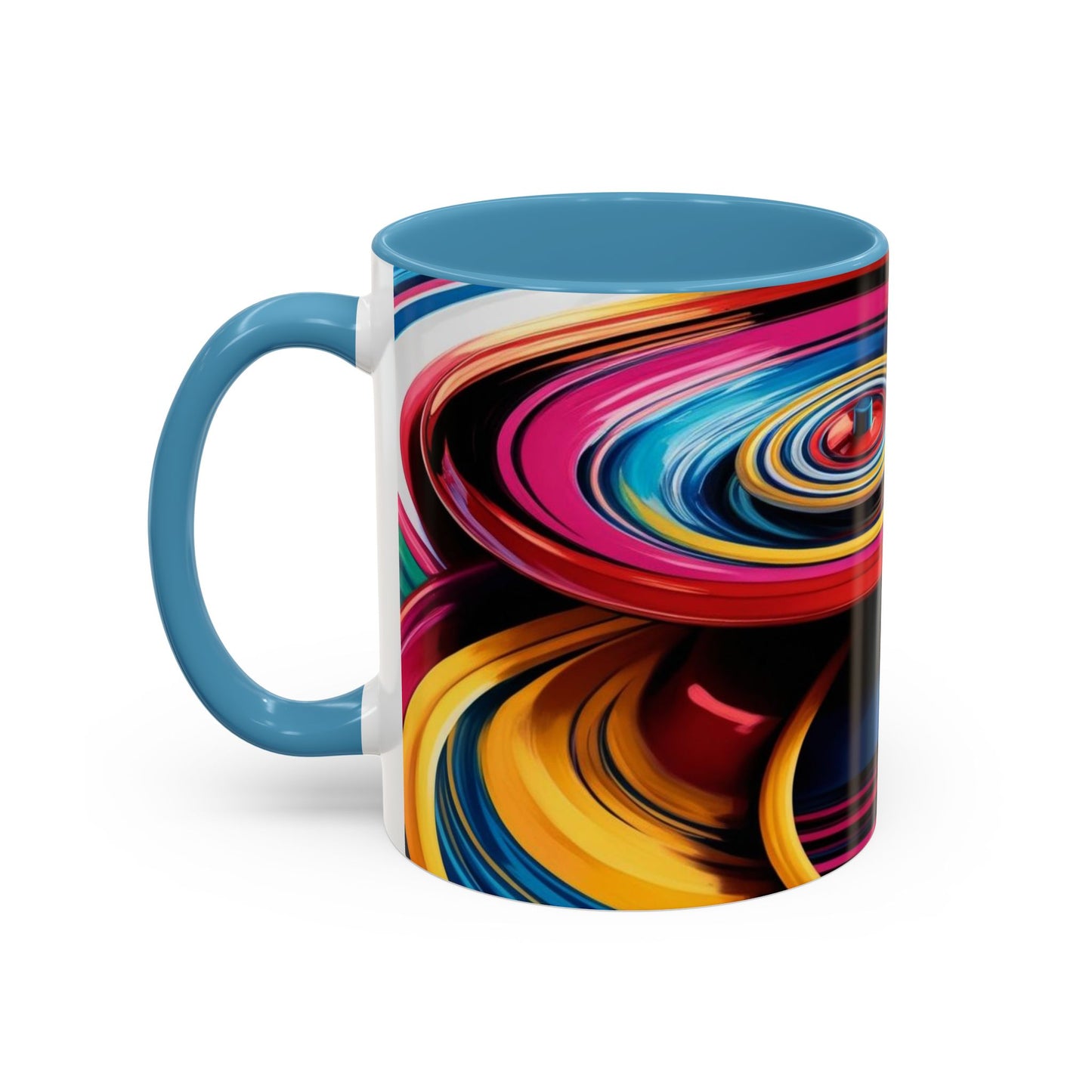 Optical Illusion Accent Mug – Ceramic Coffee Cup