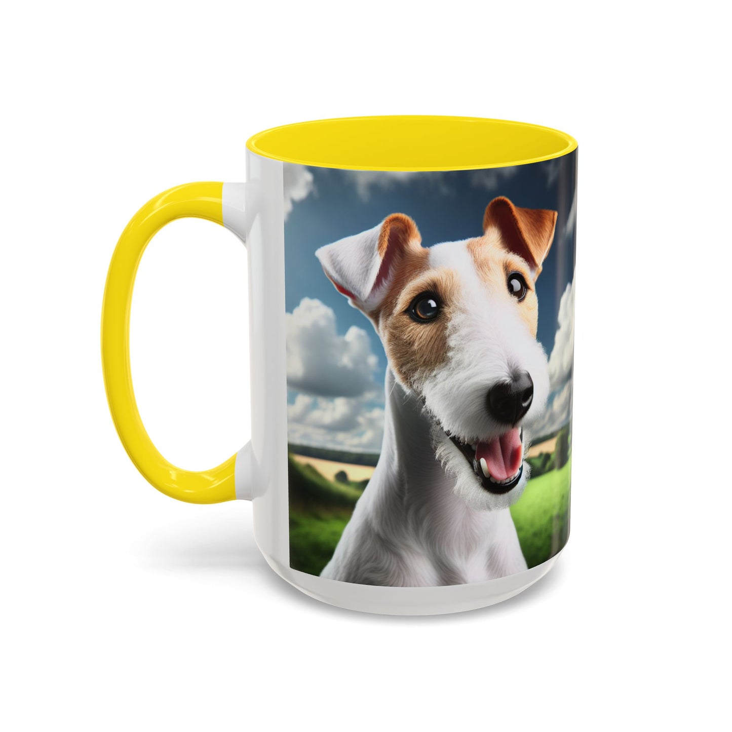 Taza de café con diseño de Fox Terrier de pelo liso: el regalo perfecto para los amantes de los perros.