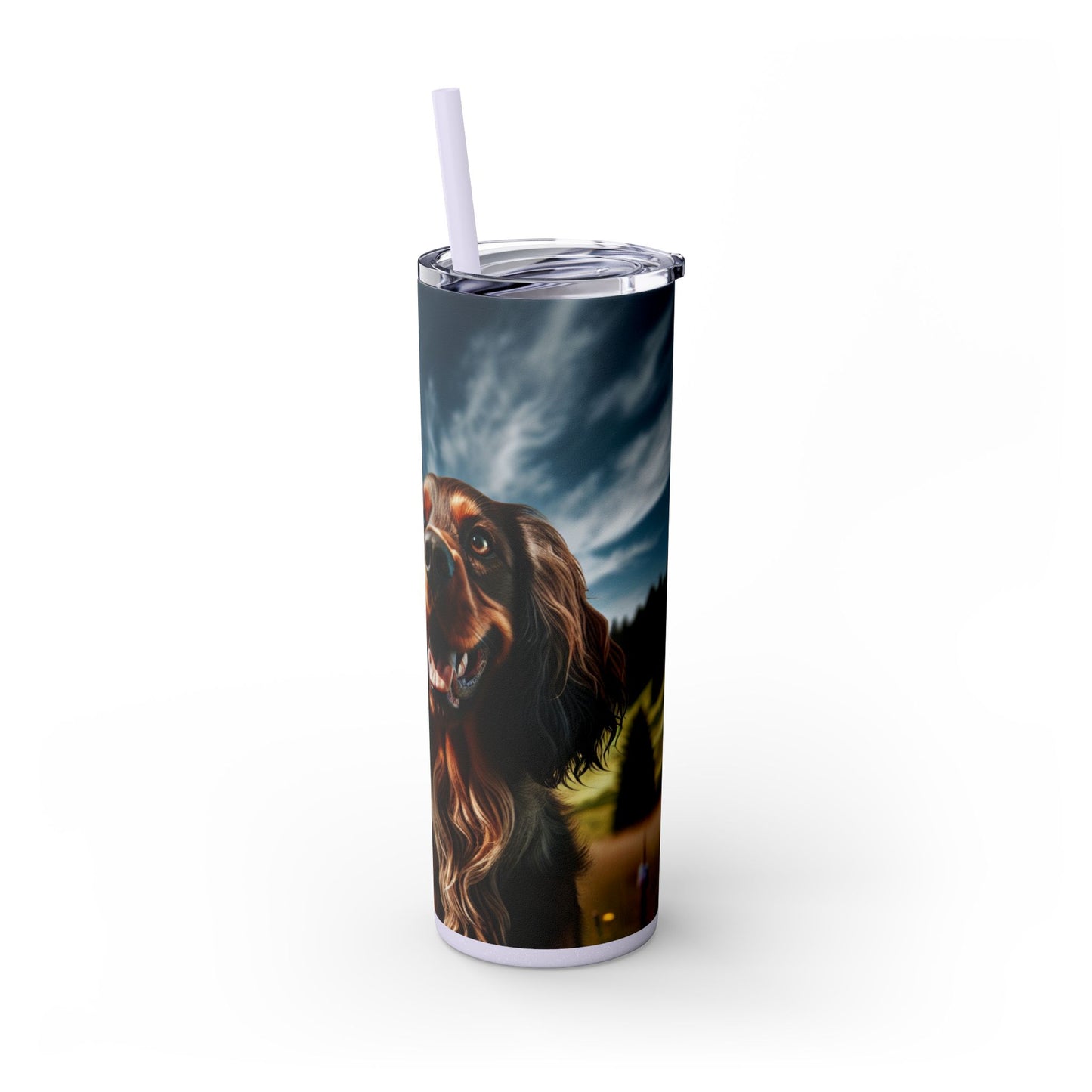 Skinny Tumbler with Straw – 20 oz Stainless Steel Cup