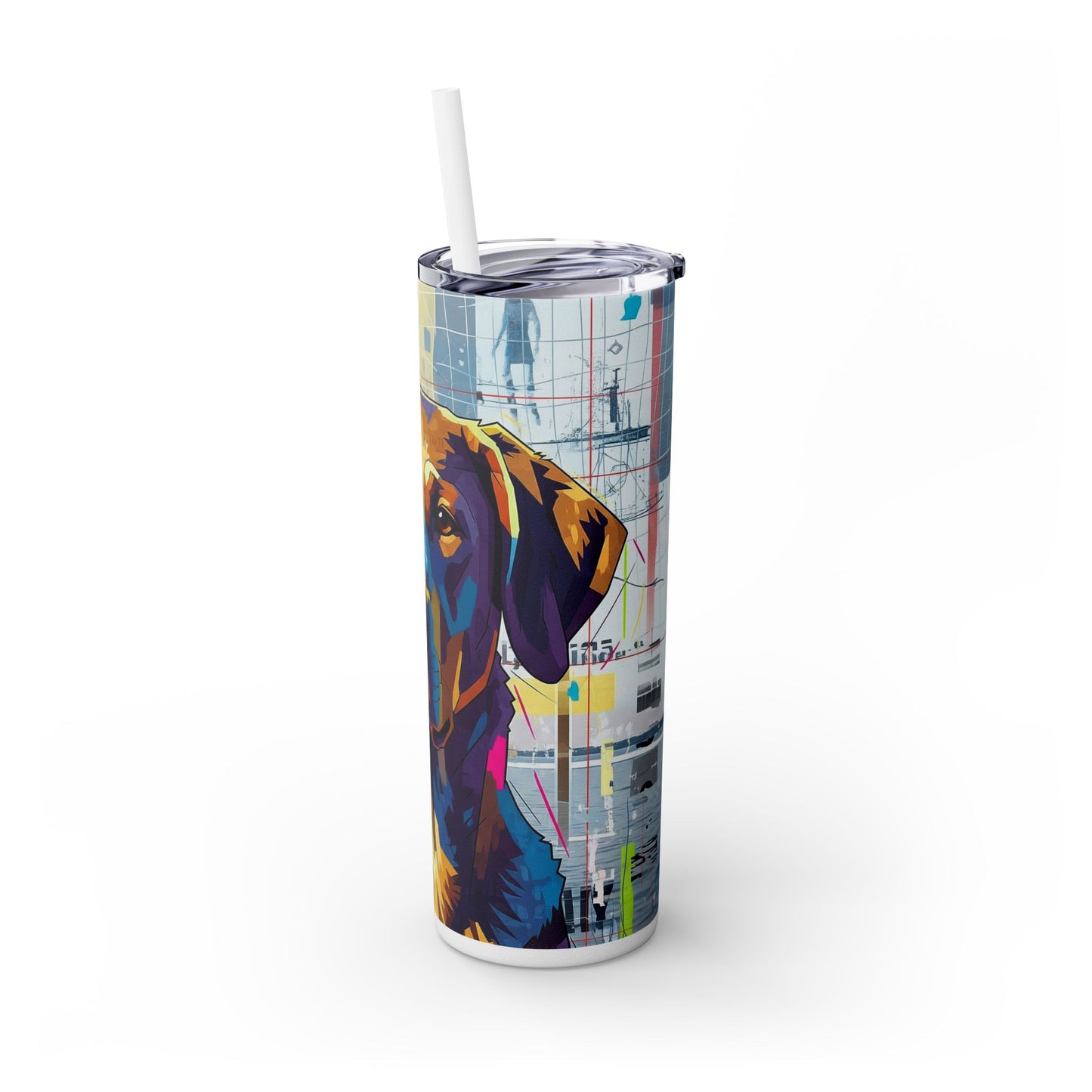 Skinny Tumbler with Straw – 20 oz Stainless Steel Cup