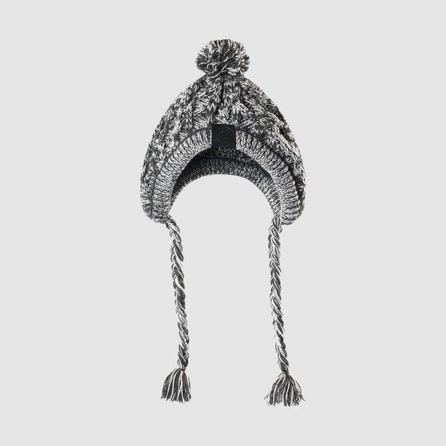 Gorros de punto cálidos para mascotas con bola esponjosa para otoño e invierno 