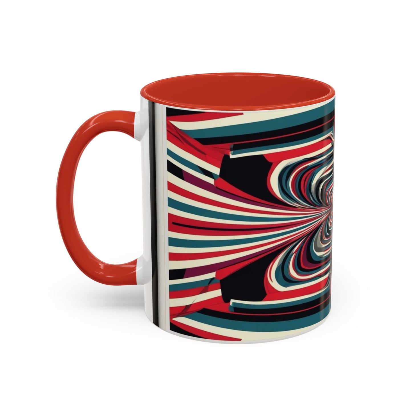 Optical Illusion Accent Mug – Ceramic Coffee Cup