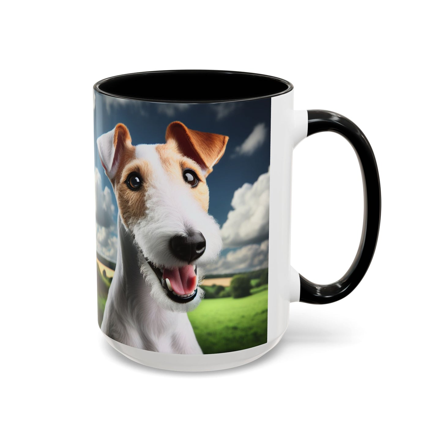 Taza de café con diseño de Fox Terrier de pelo liso: el regalo perfecto para los amantes de los perros.
