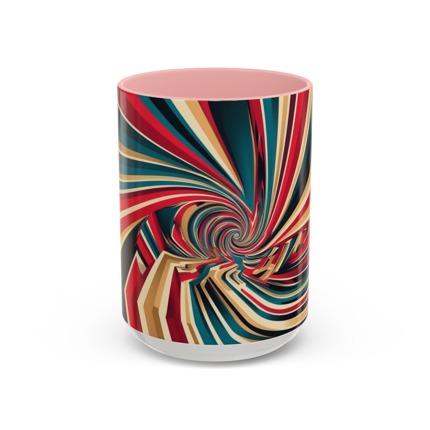 Optical Illusion Accent Mug – Ceramic Coffee Cup