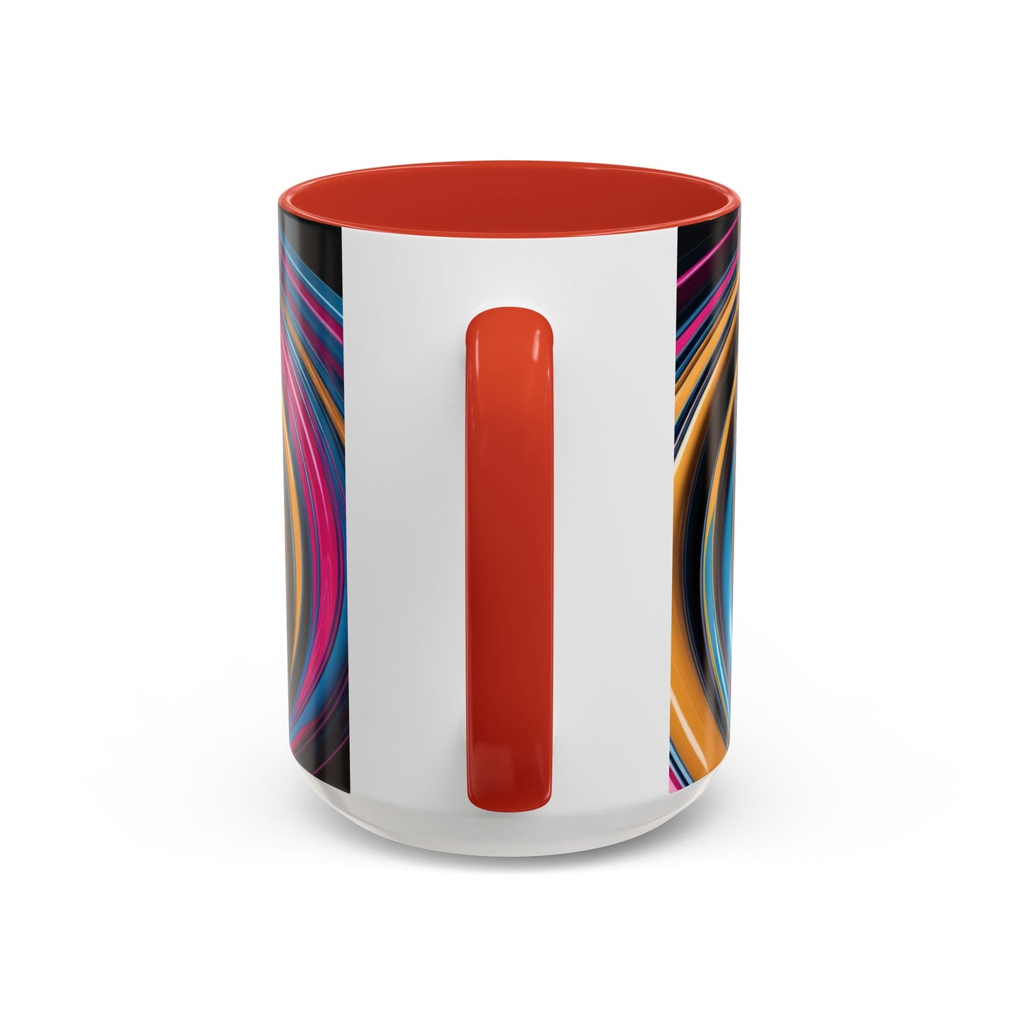 Optical Illusion Accent Mug – Ceramic Coffee Cup