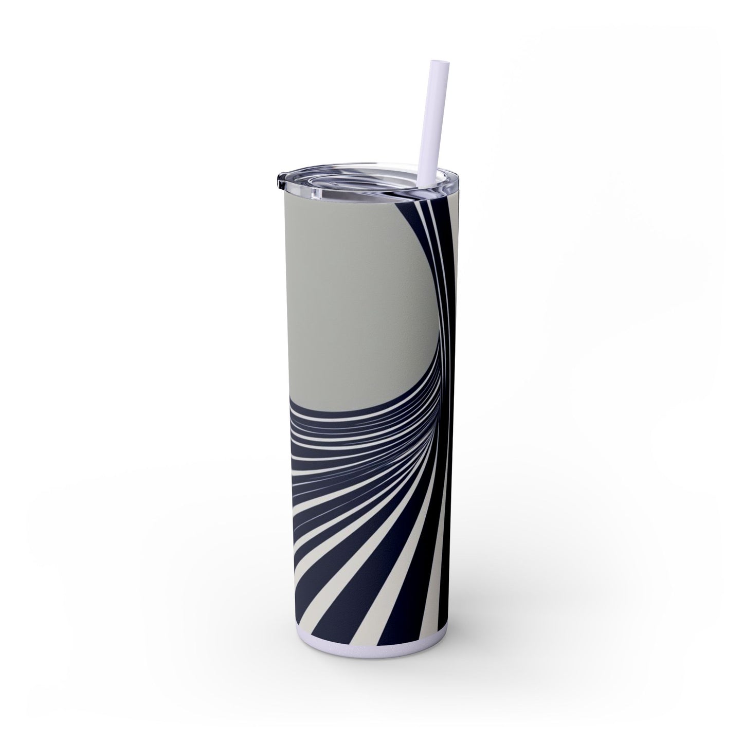 Optical Illusion Skinny Tumbler with Straw, 20oz