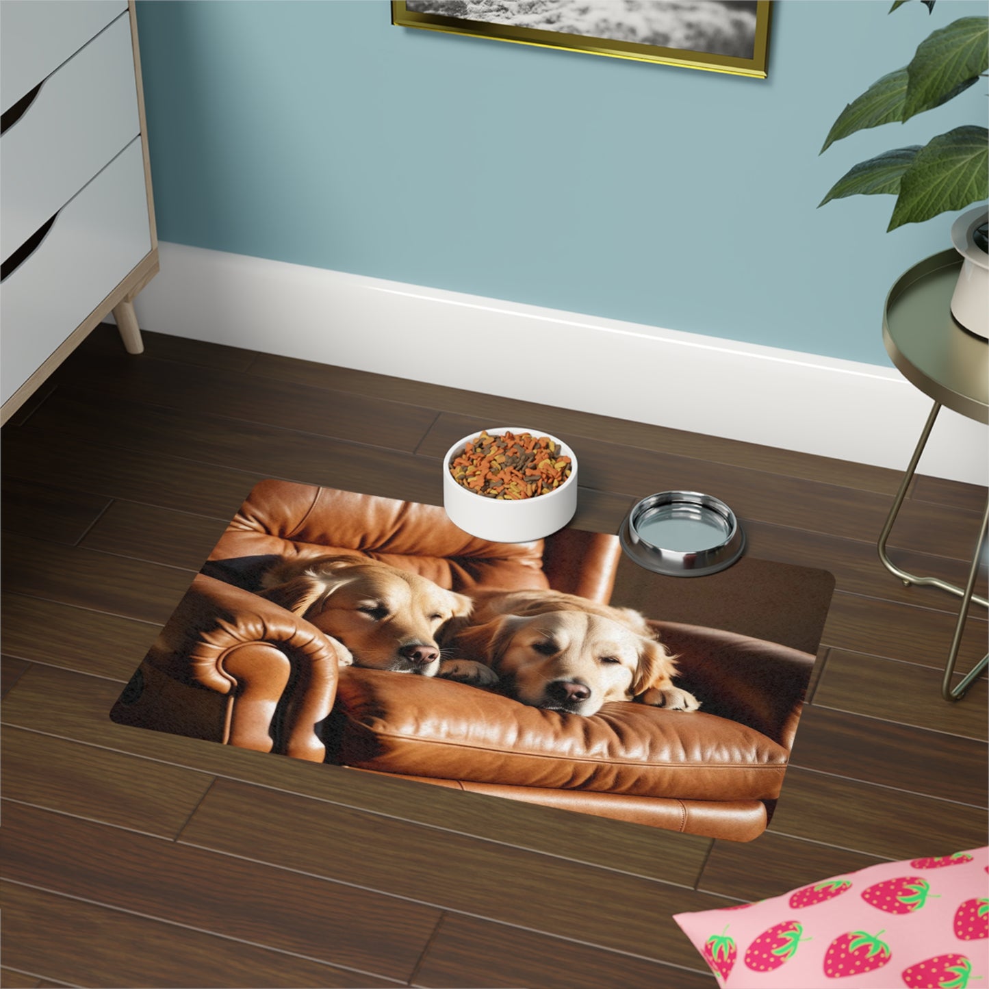 Pet Food Mat (12x18) - Recliner Dogs