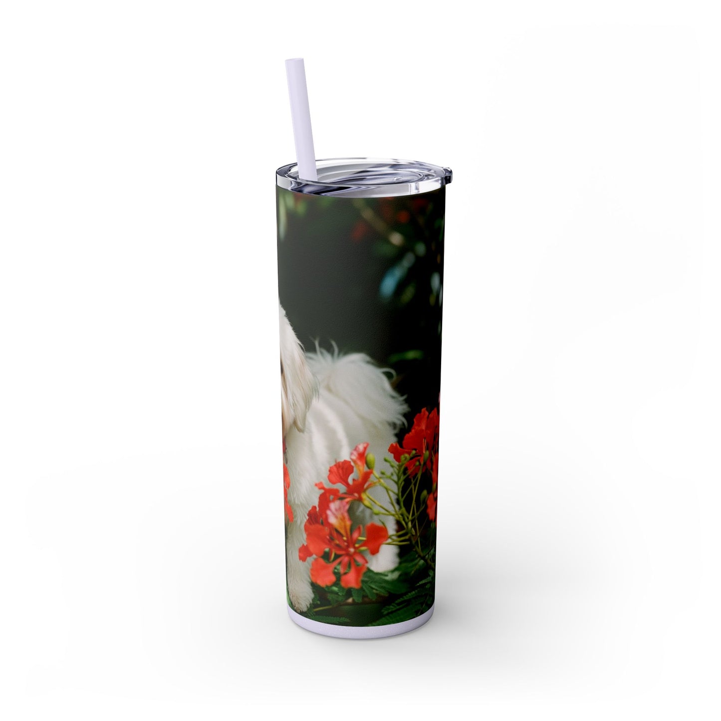 Gobelet Coton de Tuléar avec paille, 590 ml