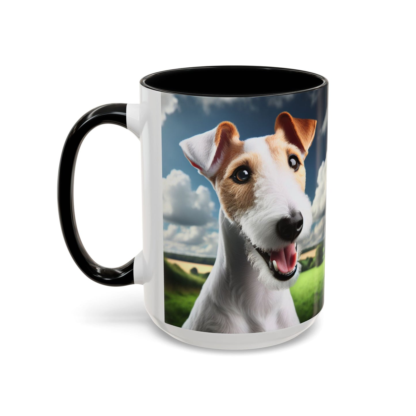 Taza de café con diseño de Fox Terrier de pelo liso: el regalo perfecto para los amantes de los perros.