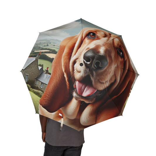 Basset Fauve de Bretagne Semi-Automatic Foldable Umbrella