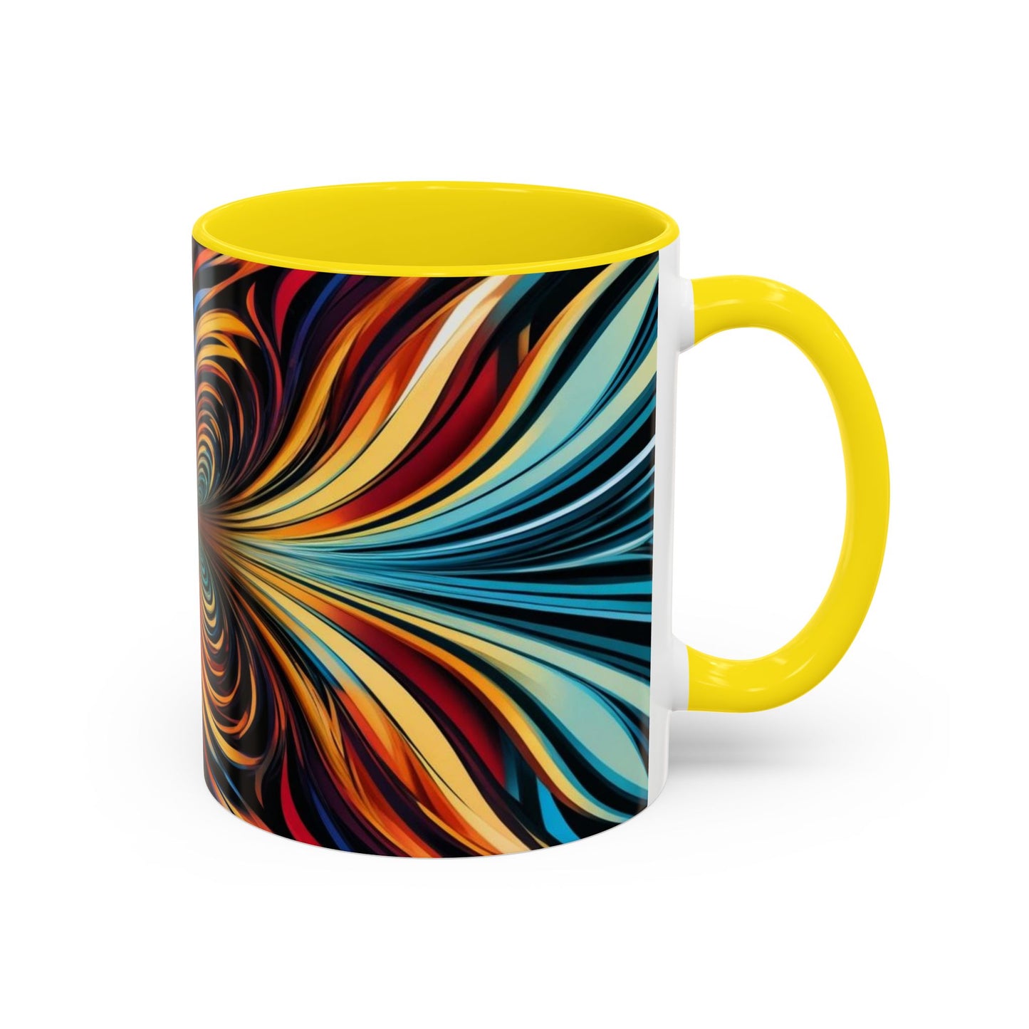 Optical Illusion Accent Mug – Ceramic Coffee Cup