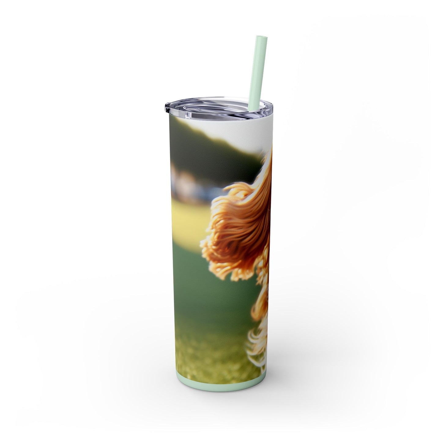 Vaso con pajita para Cavalier King Charles Spaniel, 20 oz