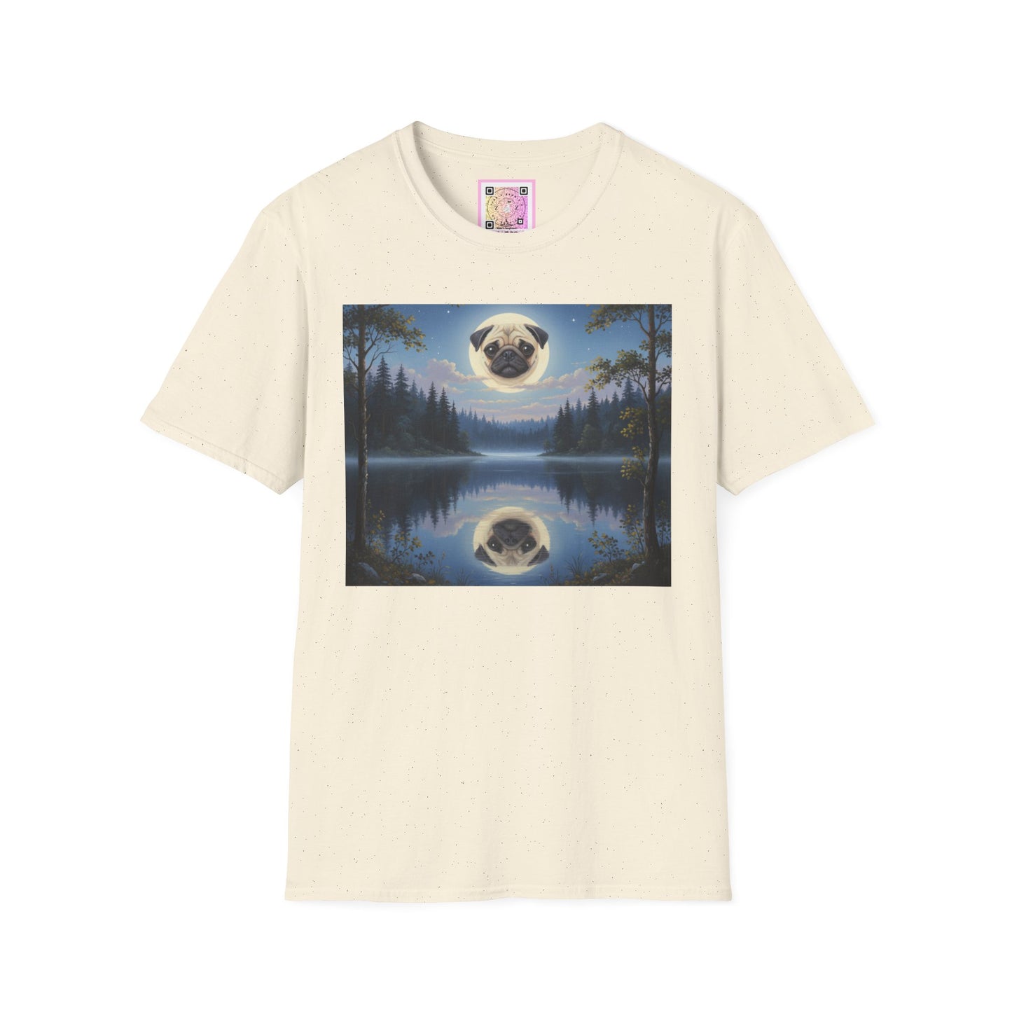 Canine Canvas Collection: Pug Moon Tee Shirt