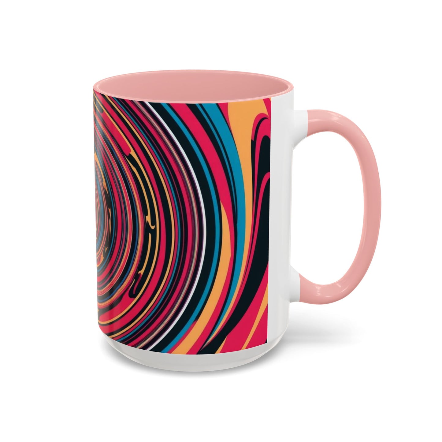 Optical Illusion Accent Mug – Ceramic Coffee Cup