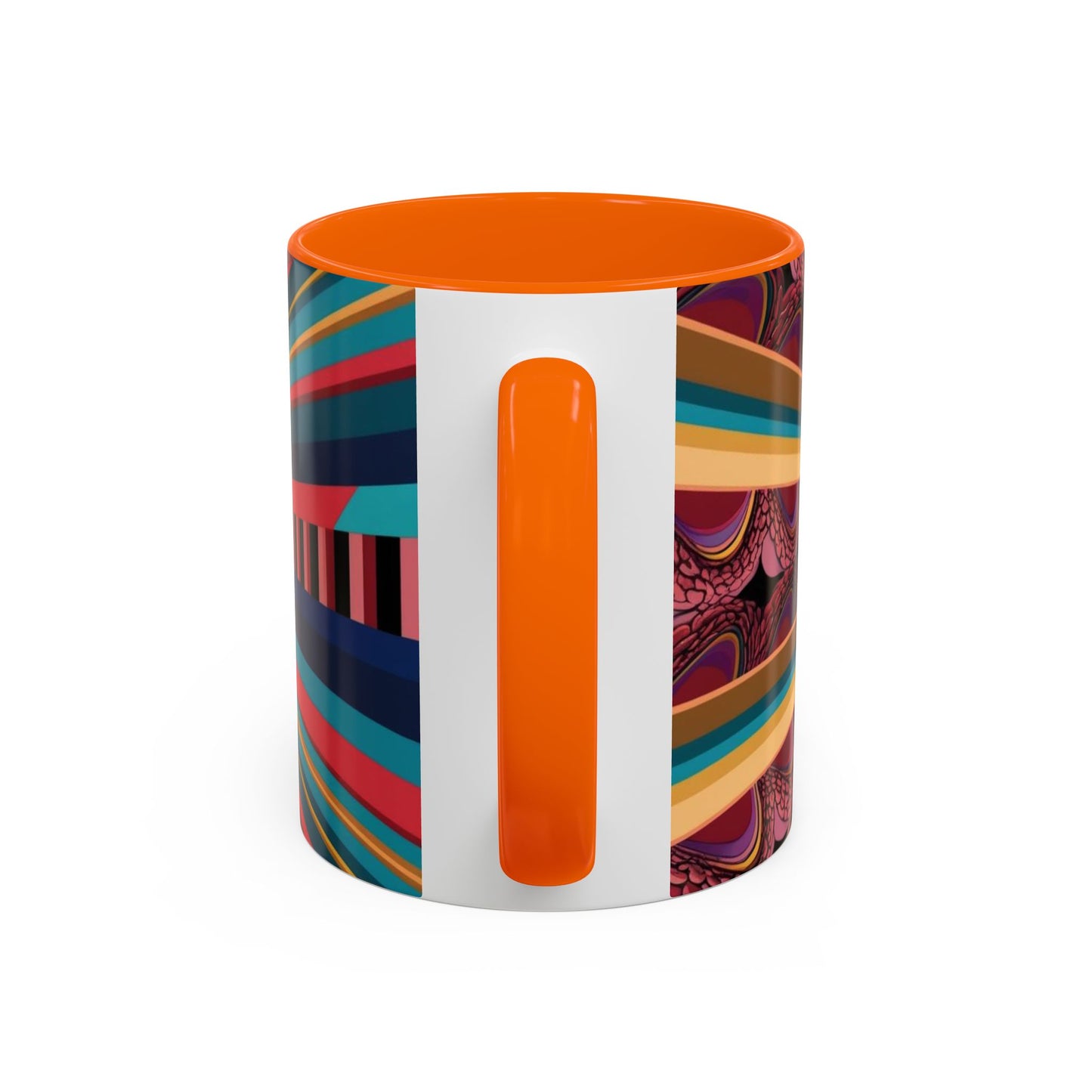 Optical Illusion Accent Mug – Ceramic Coffee Cup