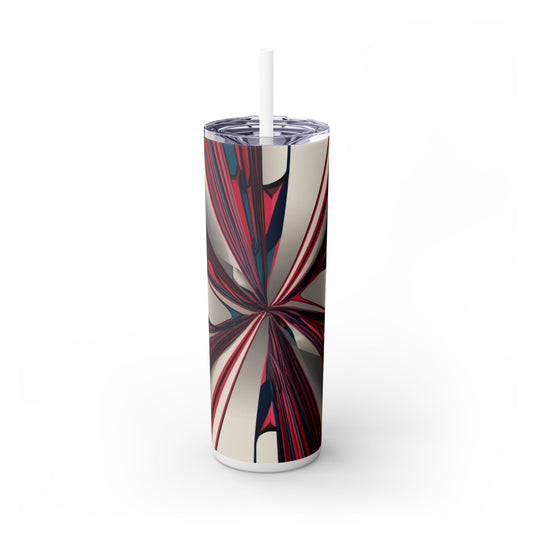 Optical Illusion Skinny Tumbler with Straw, 20oz
