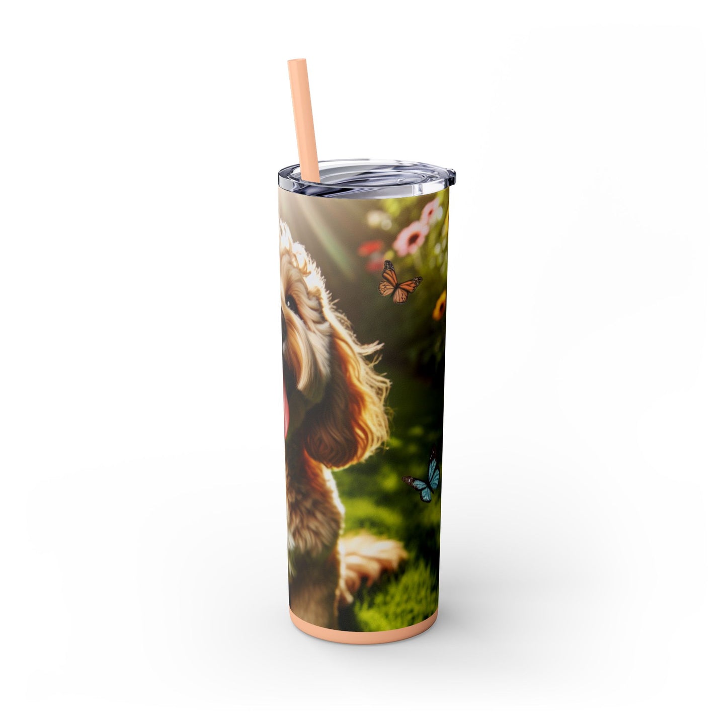 Skinny Tumbler with Straw – 20 oz Stainless Steel Cup