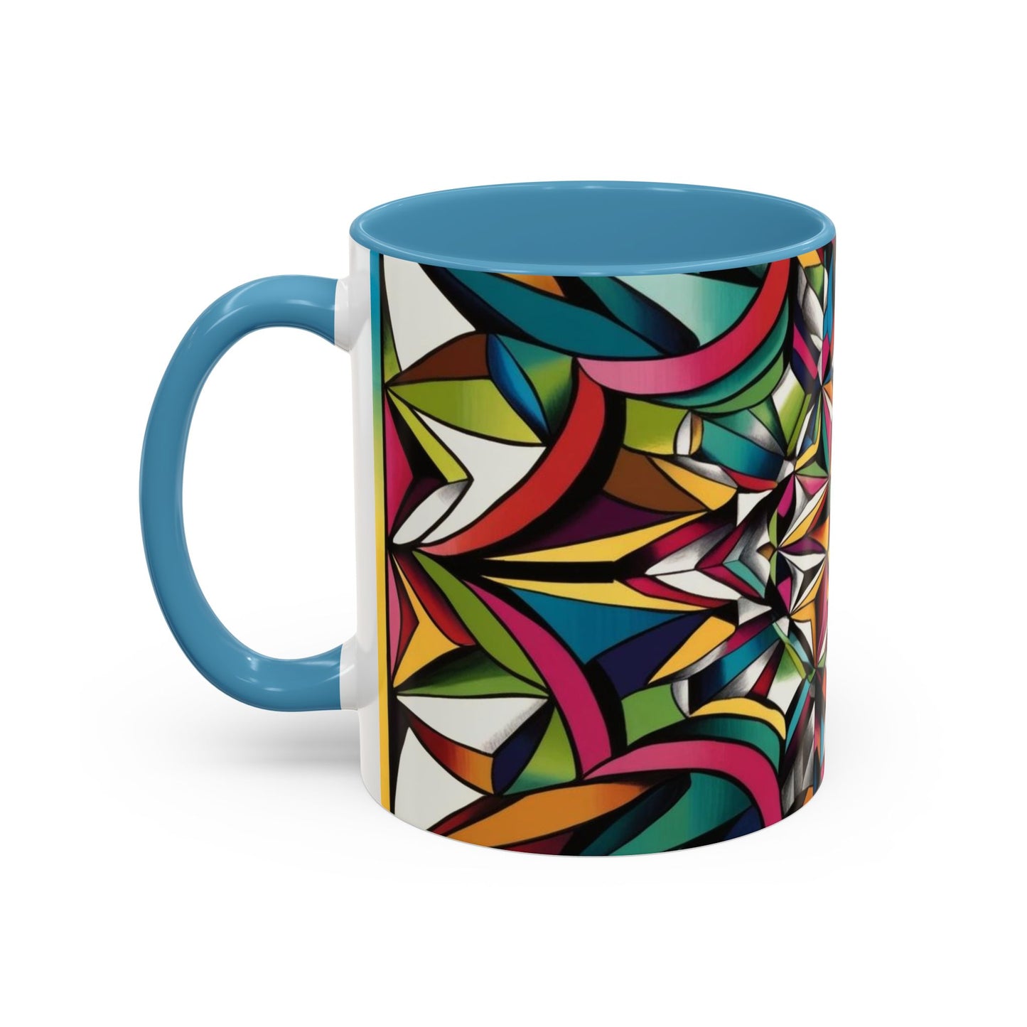 Optical Illusion Accent Mug – Ceramic Coffee Cup