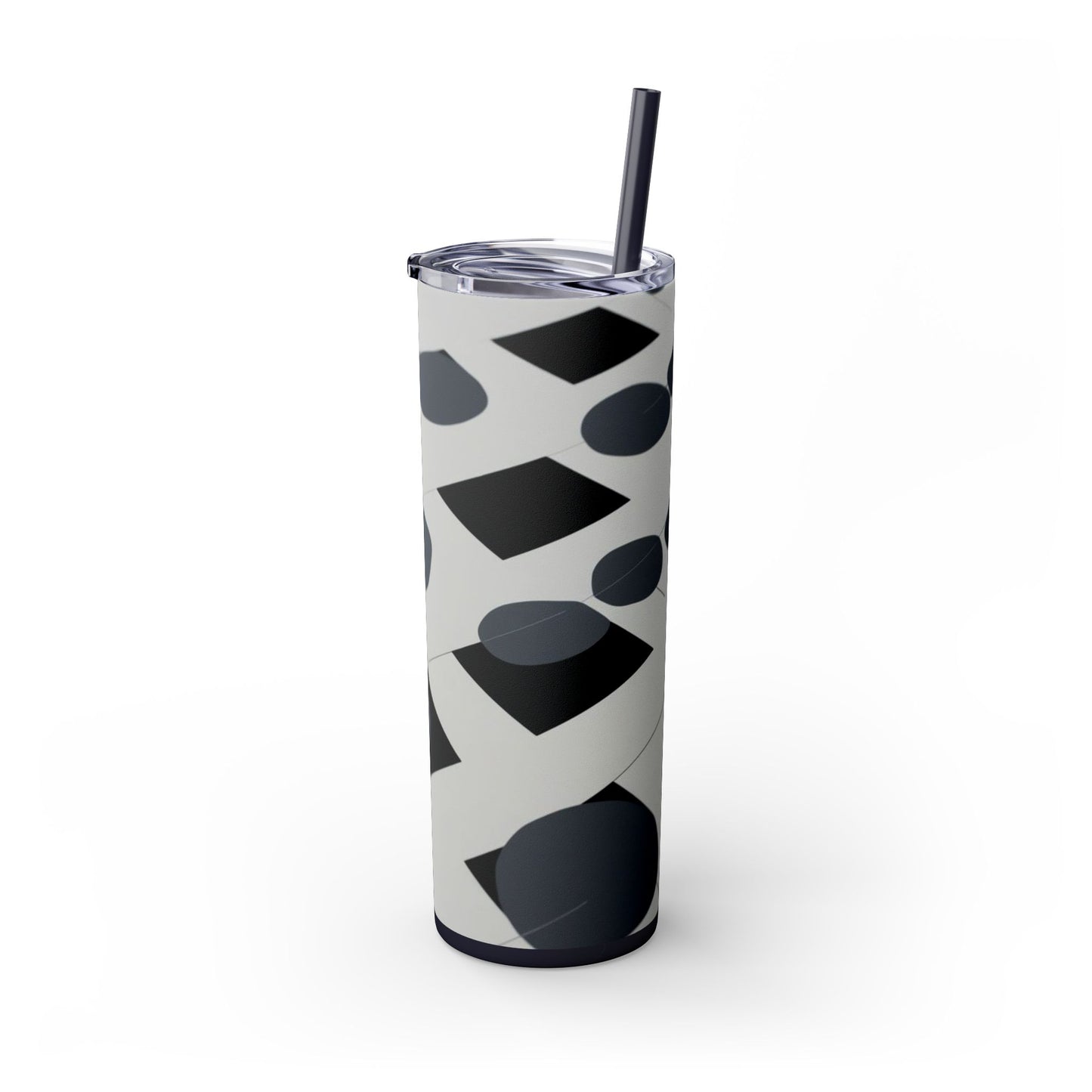 Optical Illusion Skinny Tumbler with Straw, 20oz