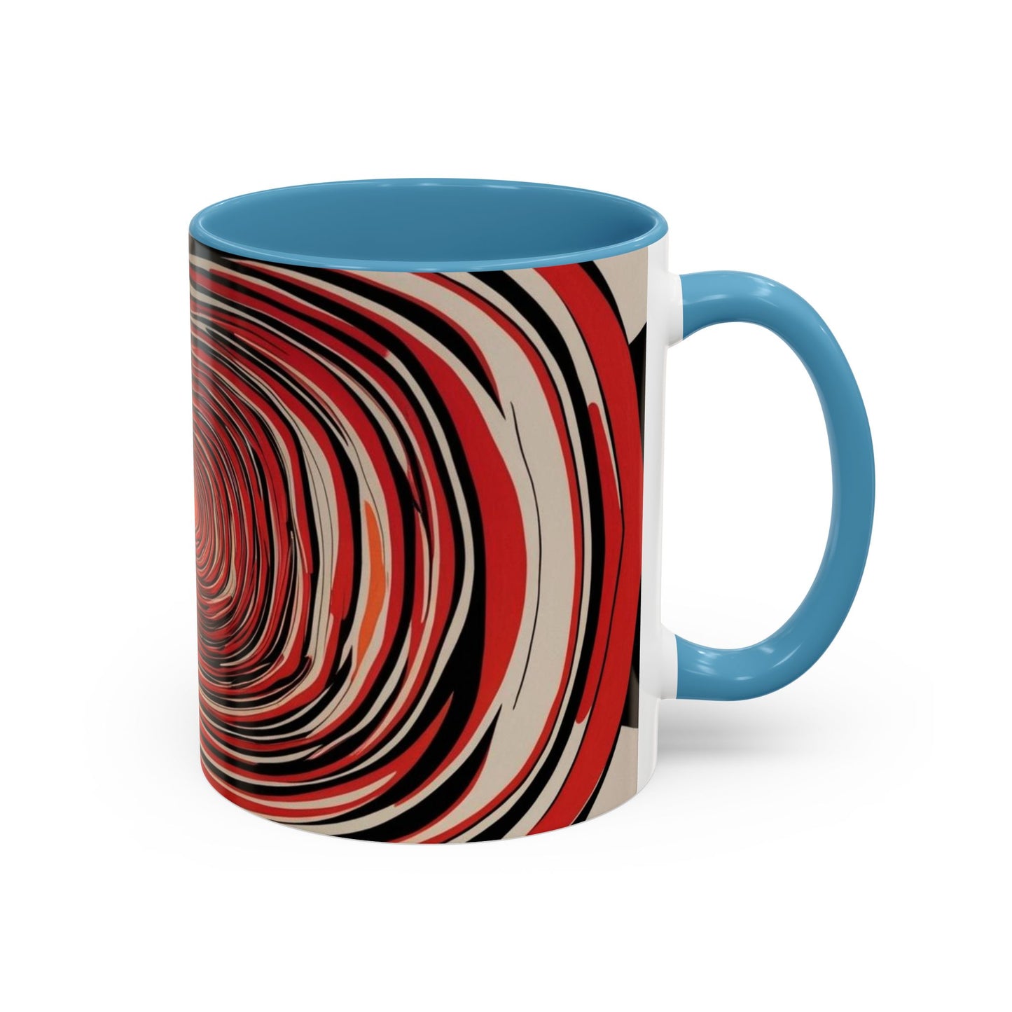 Optical Illusion Accent Mug – Ceramic Coffee Cup