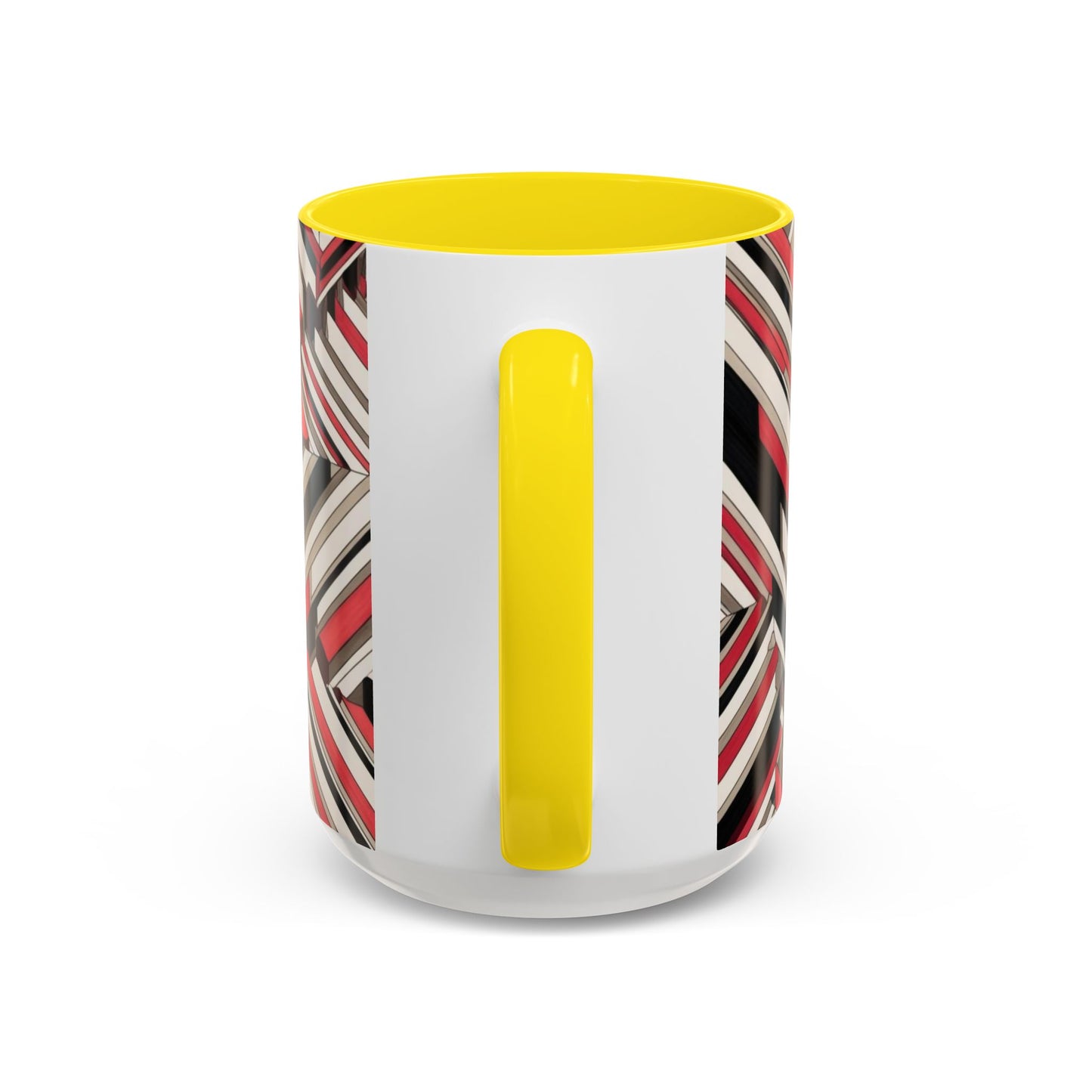 Optical Illusion Accent Mug – Ceramic Coffee Cup