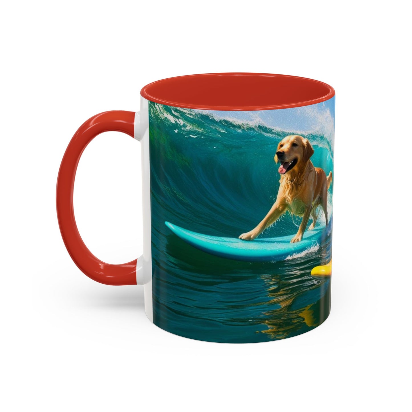 Mug à café Surf Dogs Accent - Cadeau idéal pour les amoureux des chiens
