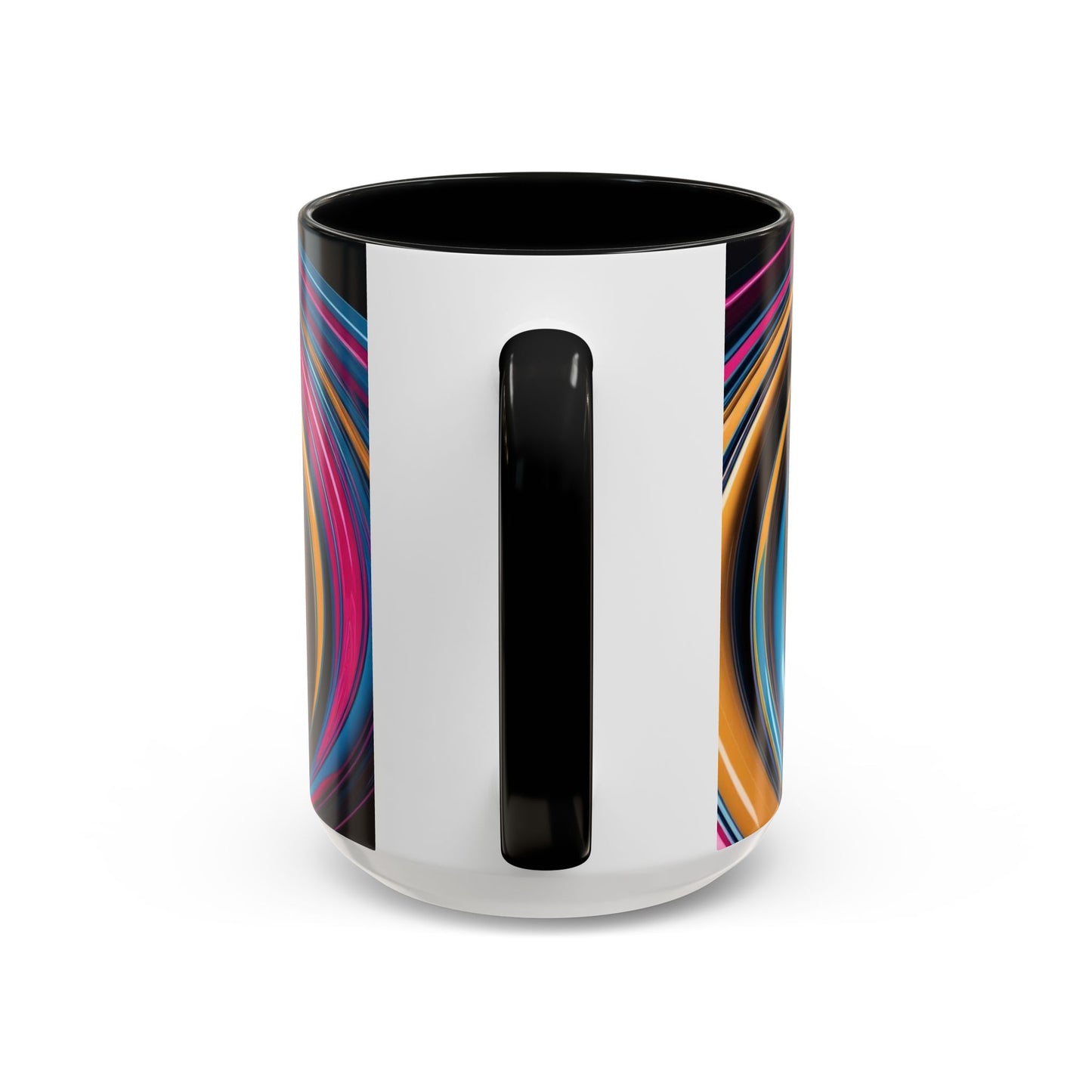 Optical Illusion Accent Mug – Ceramic Coffee Cup