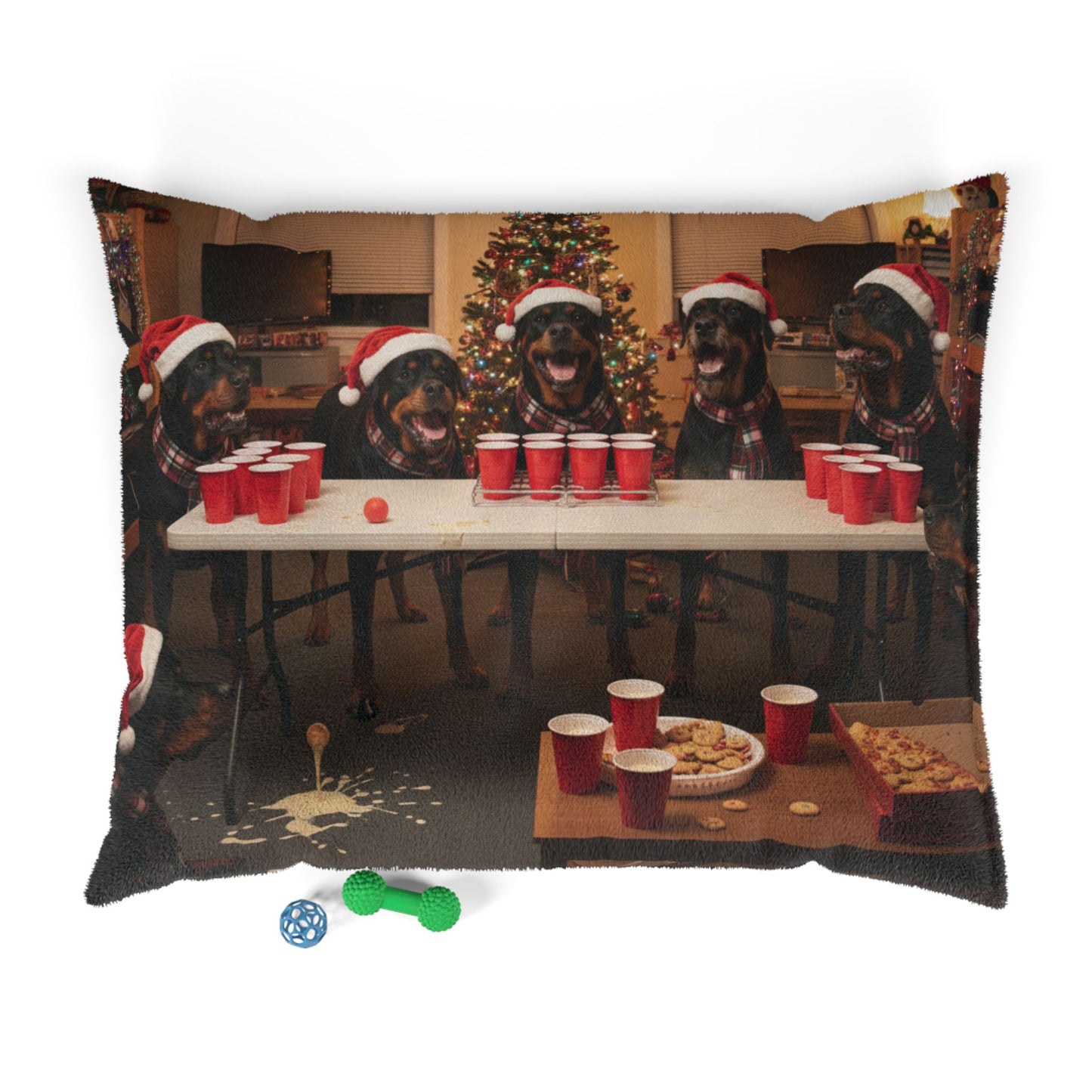 Rottweiler Holiday Party Pet Bed
