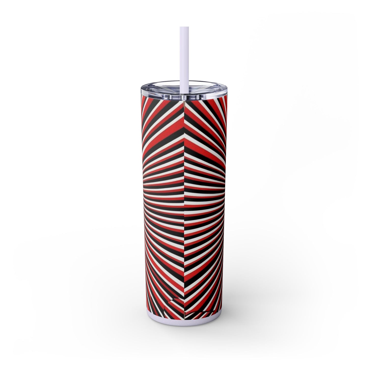 Optical Illusion Skinny Tumbler with Straw, 20oz