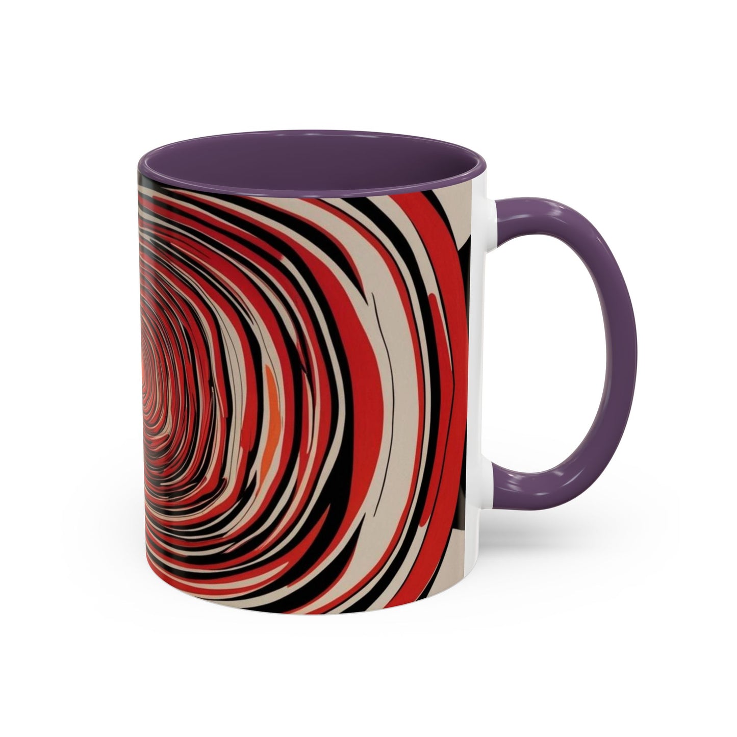 Optical Illusion Accent Mug – Ceramic Coffee Cup