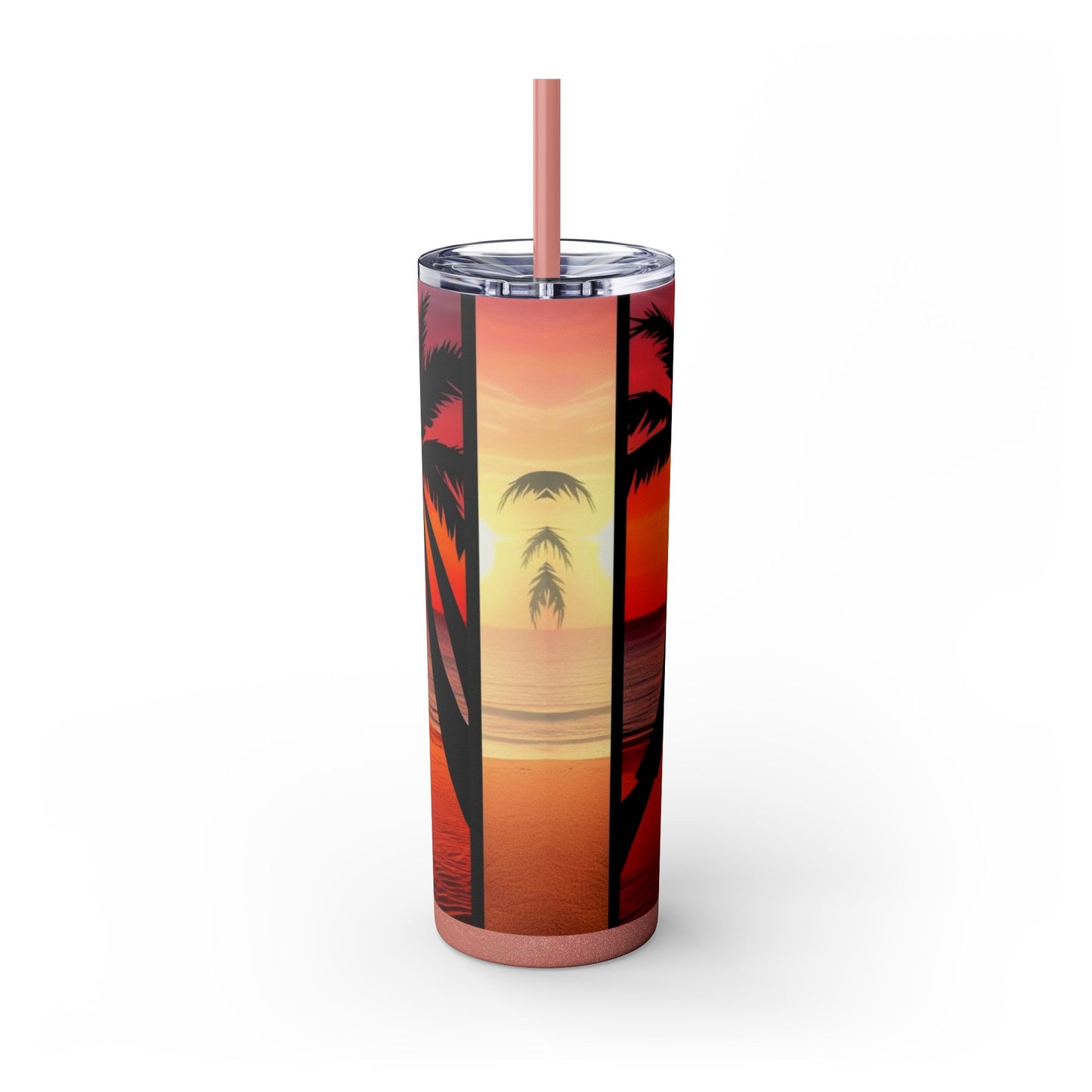 Brilliant Sunrise Skinny Tumbler with Straw, 20oz