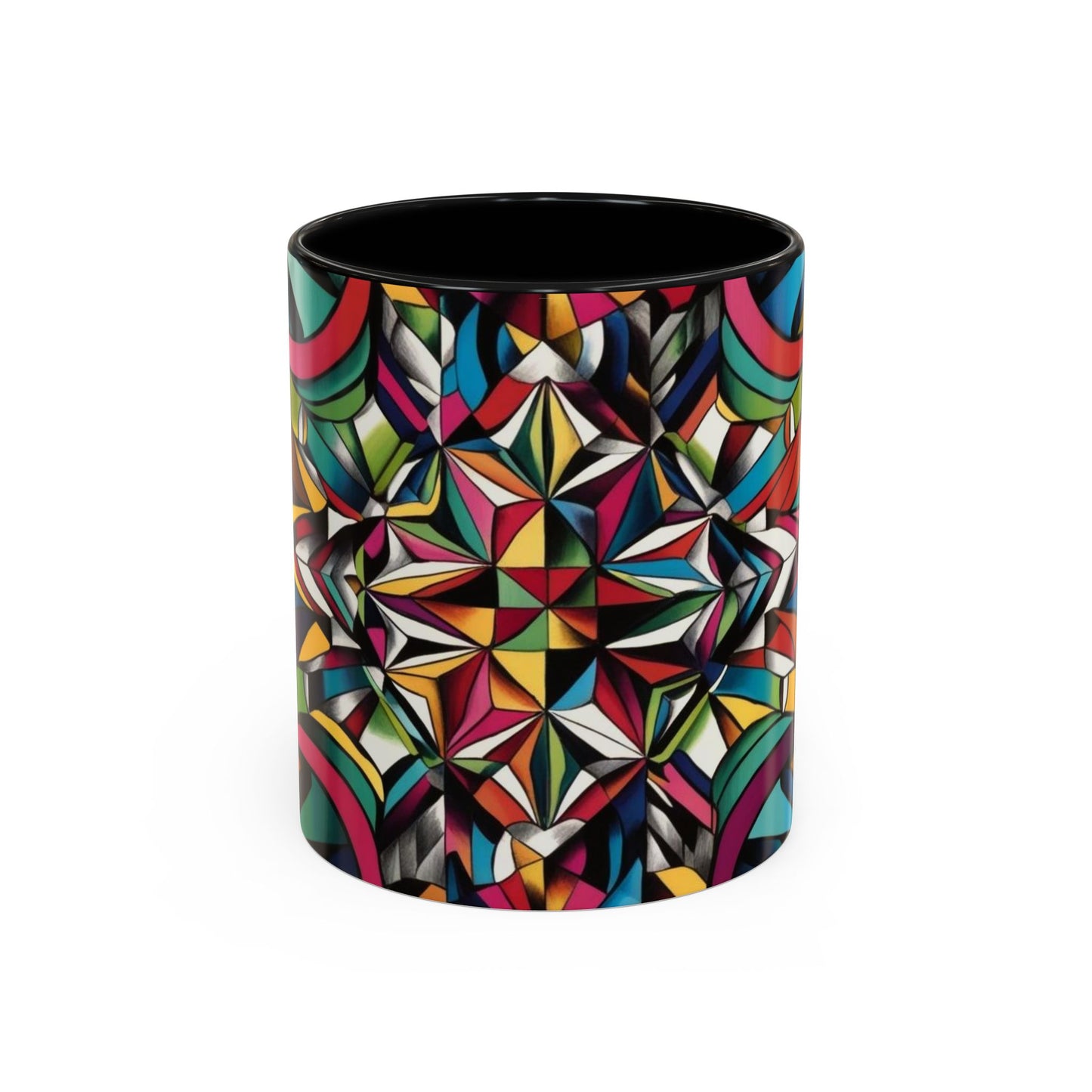 Optical Illusion Accent Mug – Ceramic Coffee Cup