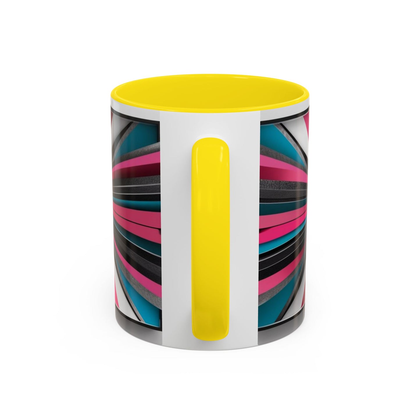 Optical Illusion Accent Mug – Ceramic Coffee Cup