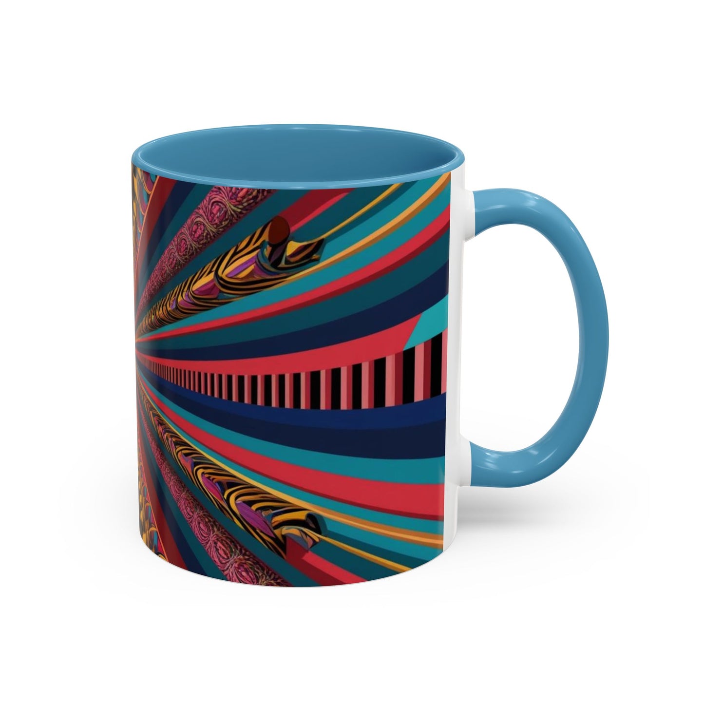 Optical Illusion Accent Mug – Ceramic Coffee Cup