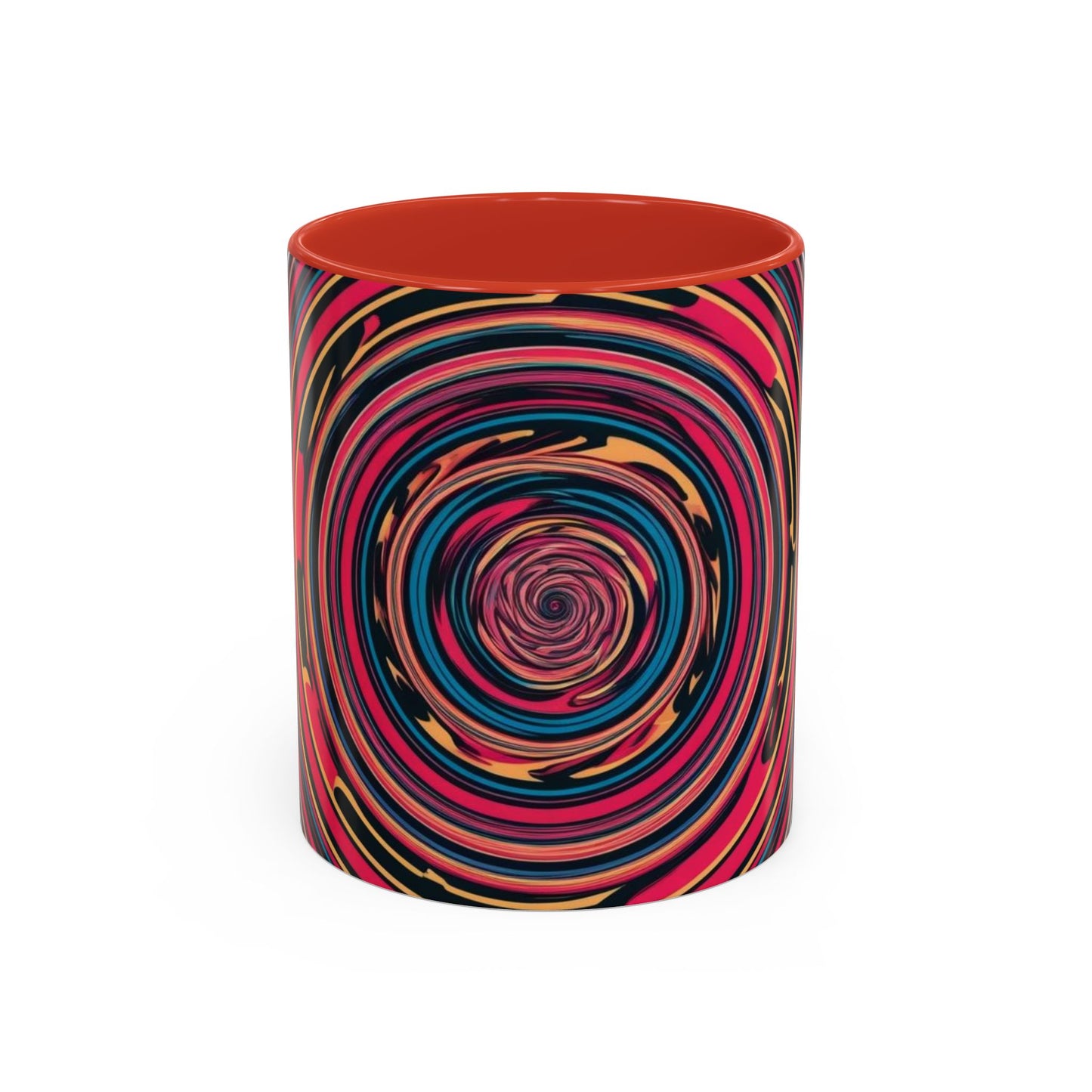 Optical Illusion Accent Mug – Ceramic Coffee Cup