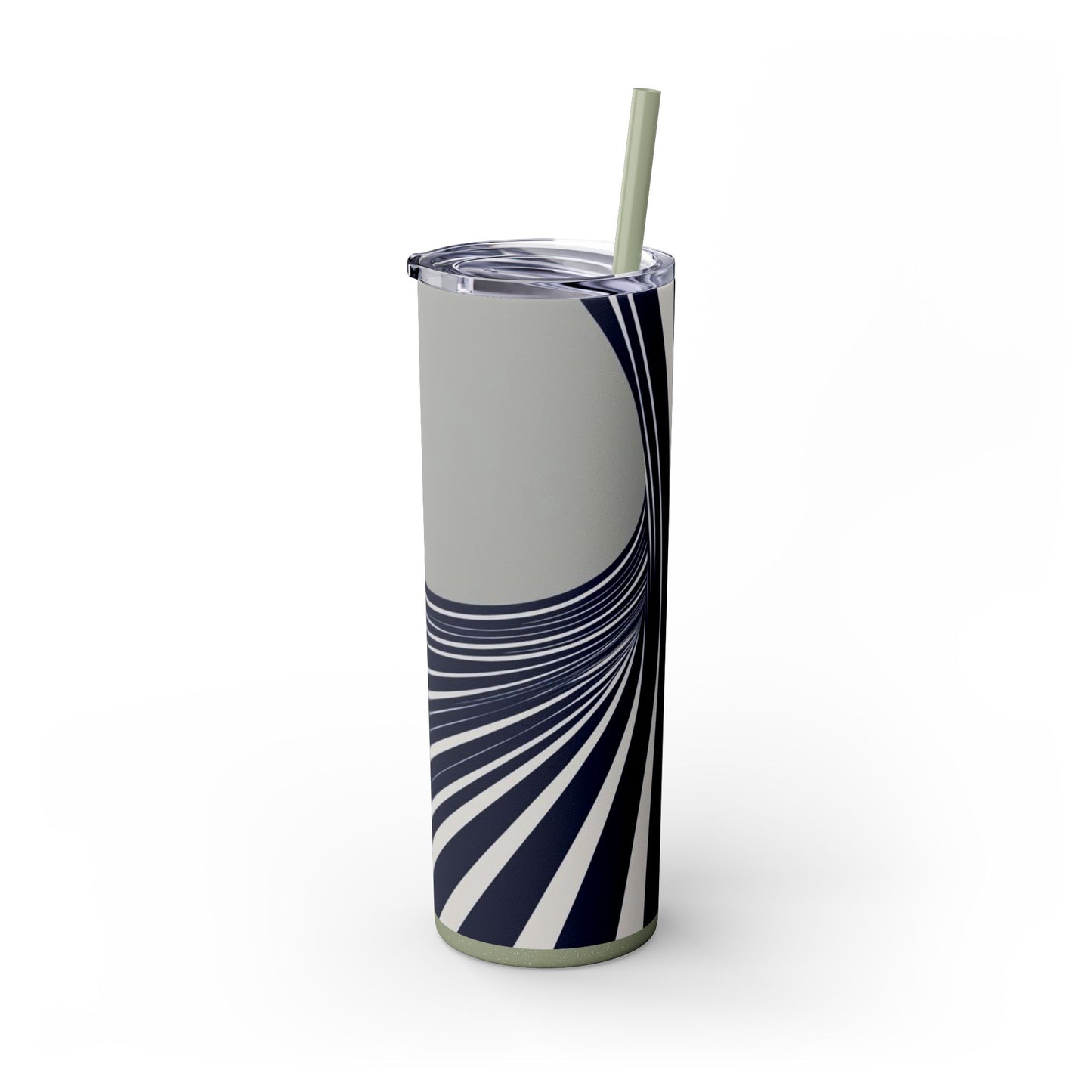 Optical Illusion Skinny Tumbler with Straw, 20oz