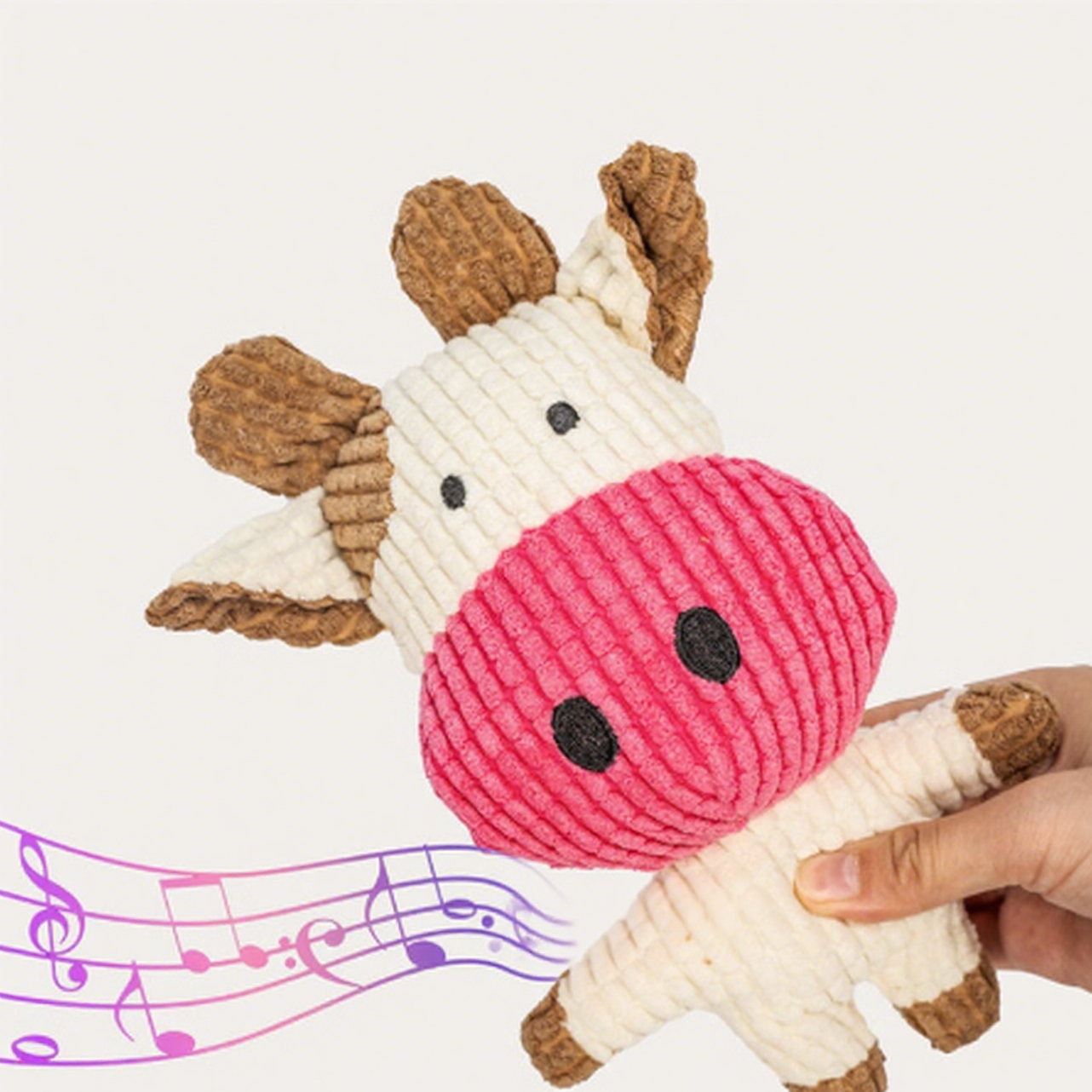 Peluche couineuse Milou &amp; Lumi Pet - Vache