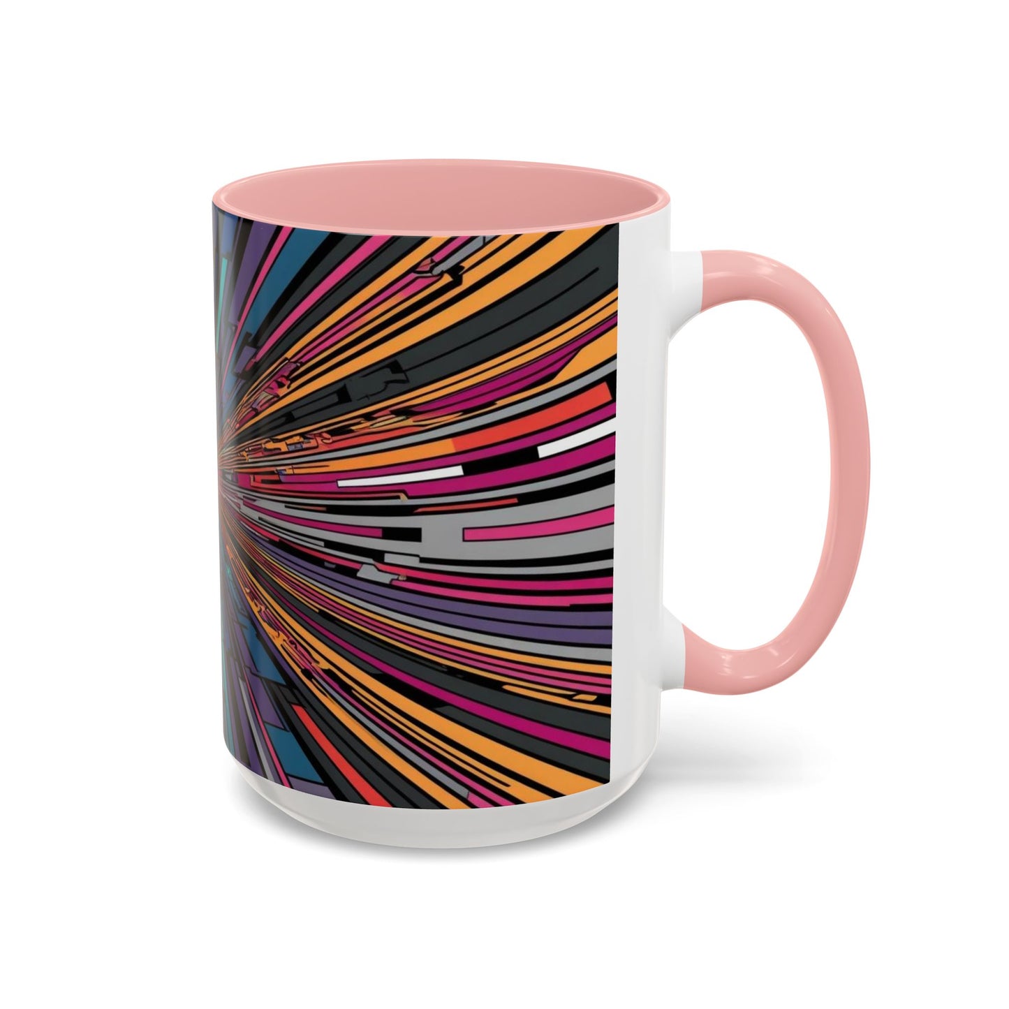 Optical Illusion Accent Mug – Ceramic Coffee Cup