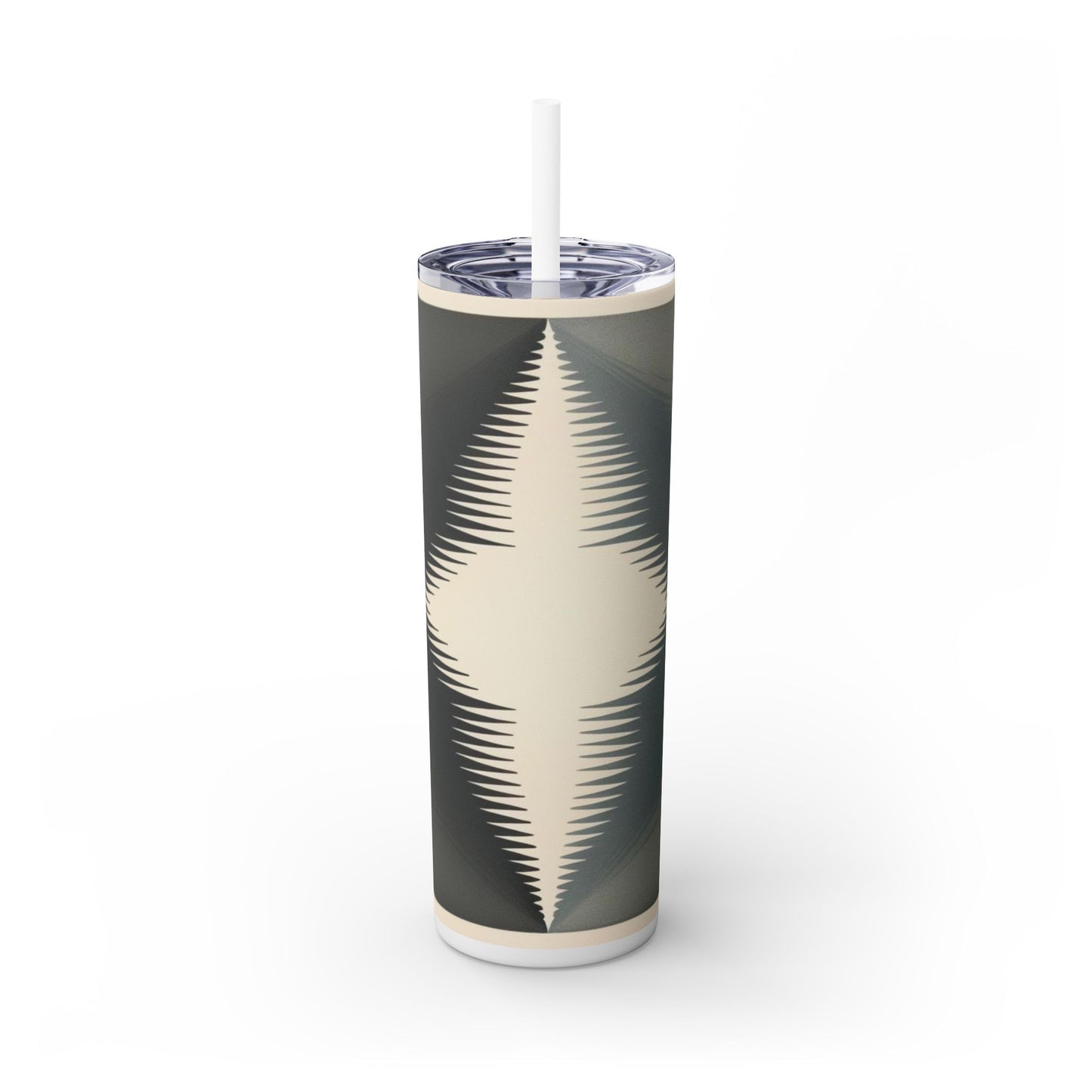 Optical Illusion Skinny Tumbler with Straw, 20oz