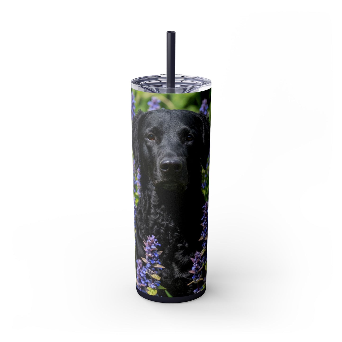 Gobelet isotherme à paille en forme de retriever à poil frisé, 590 ml