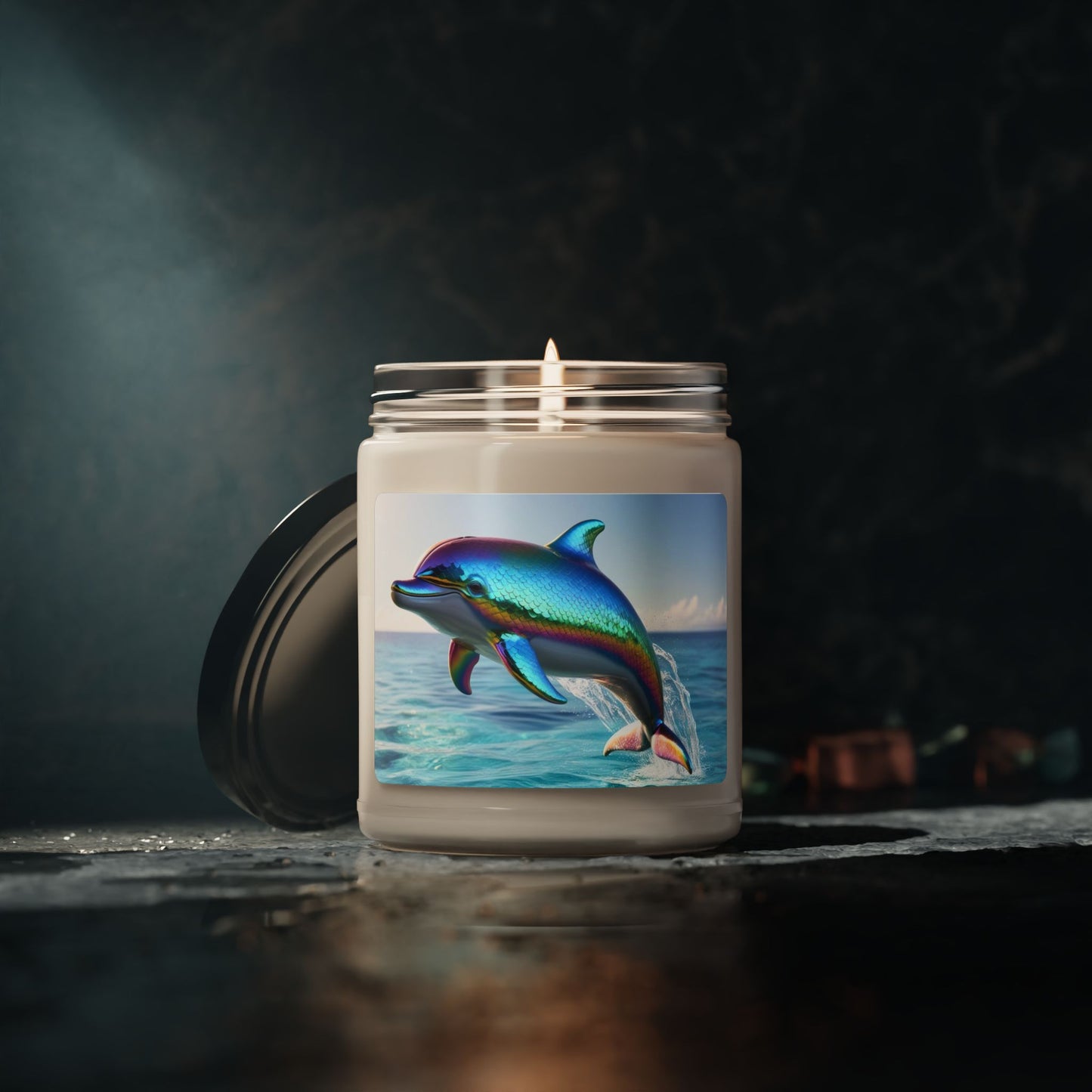 Rainbow Dolphin- Scented Soy Candle, 9oz