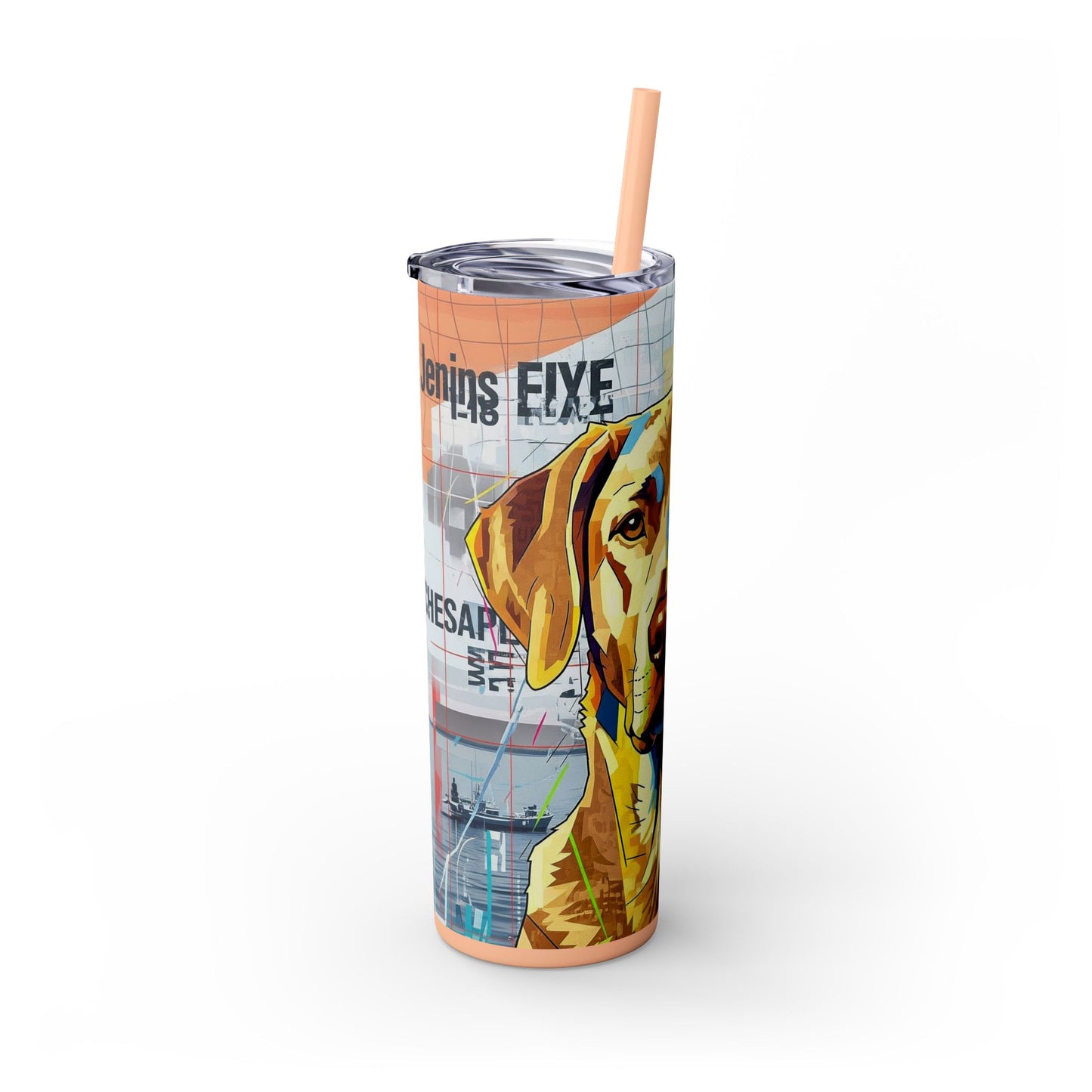 Skinny Tumbler with Straw – 20 oz Stainless Steel Cup
