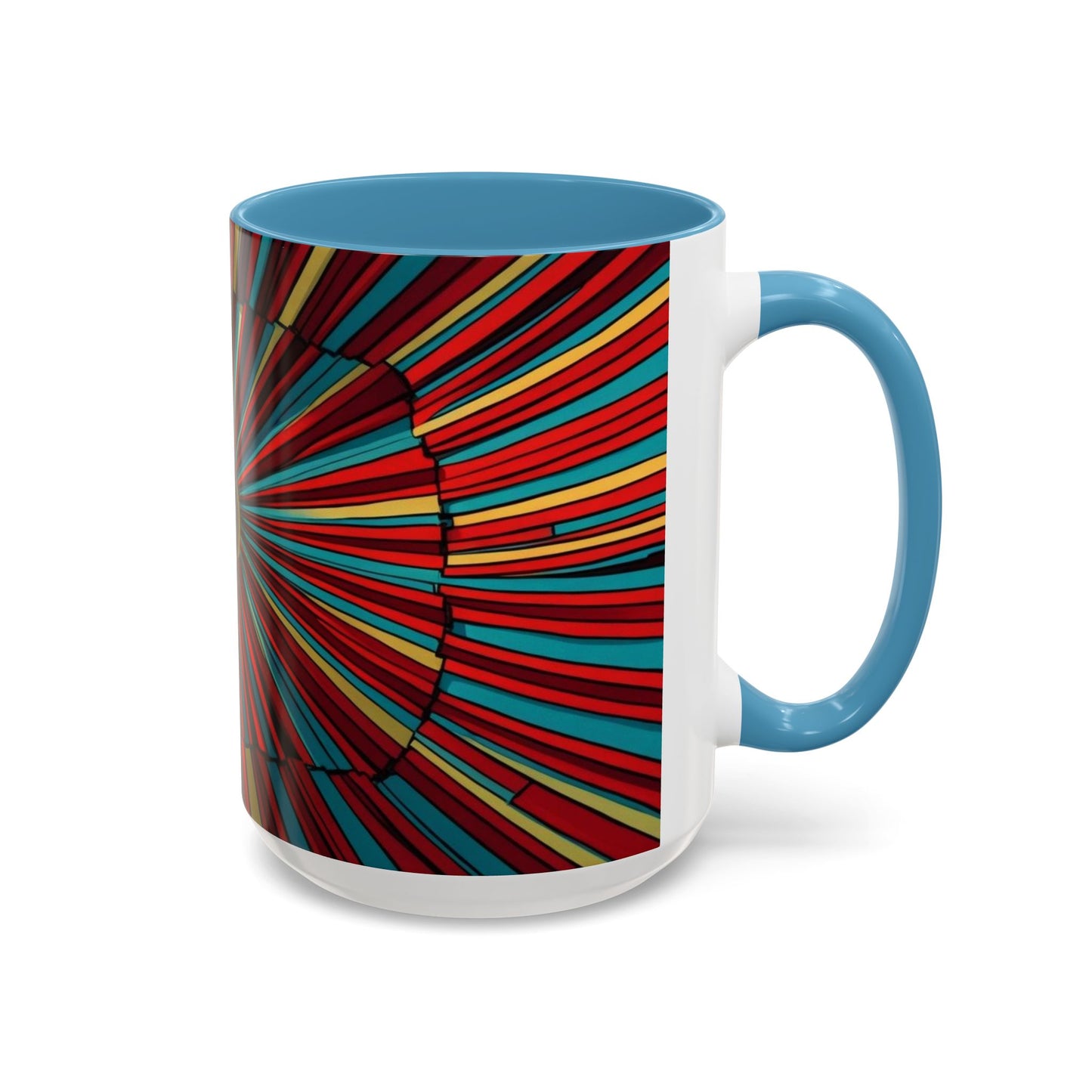 Optical Illusion Accent Mug – Ceramic Coffee Cup