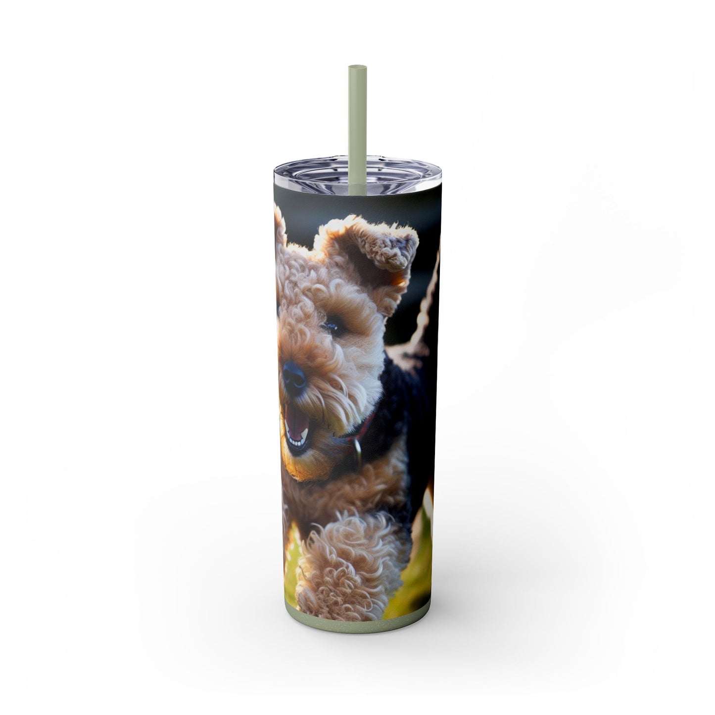 Lakeland Terrier Skinny Tumbler with Straw, 20oz