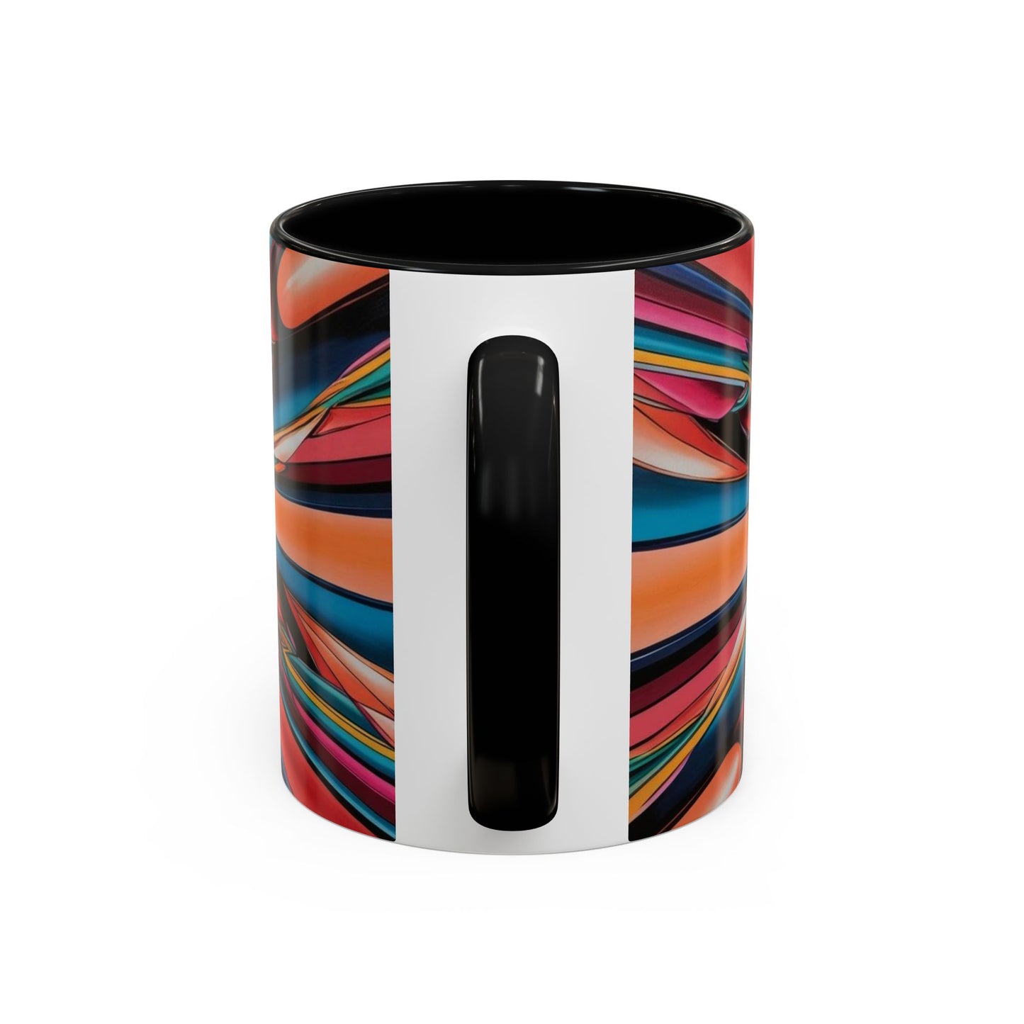 Optical Illusion Accent Mug – Ceramic Coffee Cup