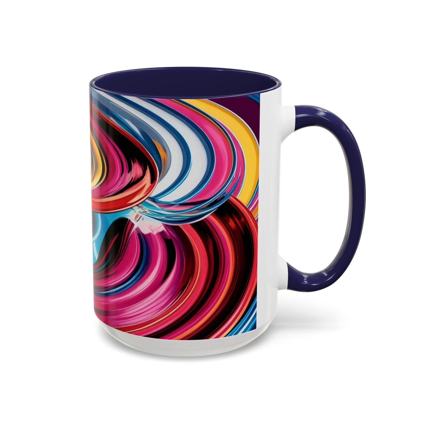 Optical Illusion Accent Mug – Ceramic Coffee Cup