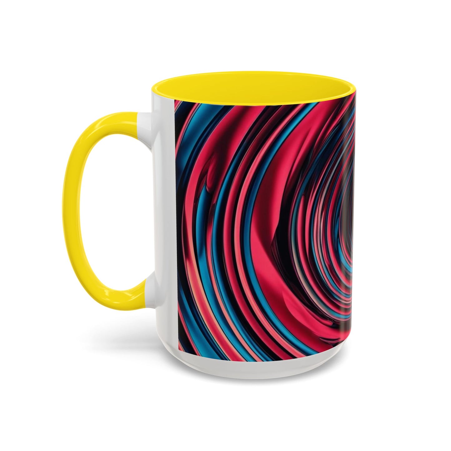 Optical Illusion Accent Mug – Ceramic Coffee Cup